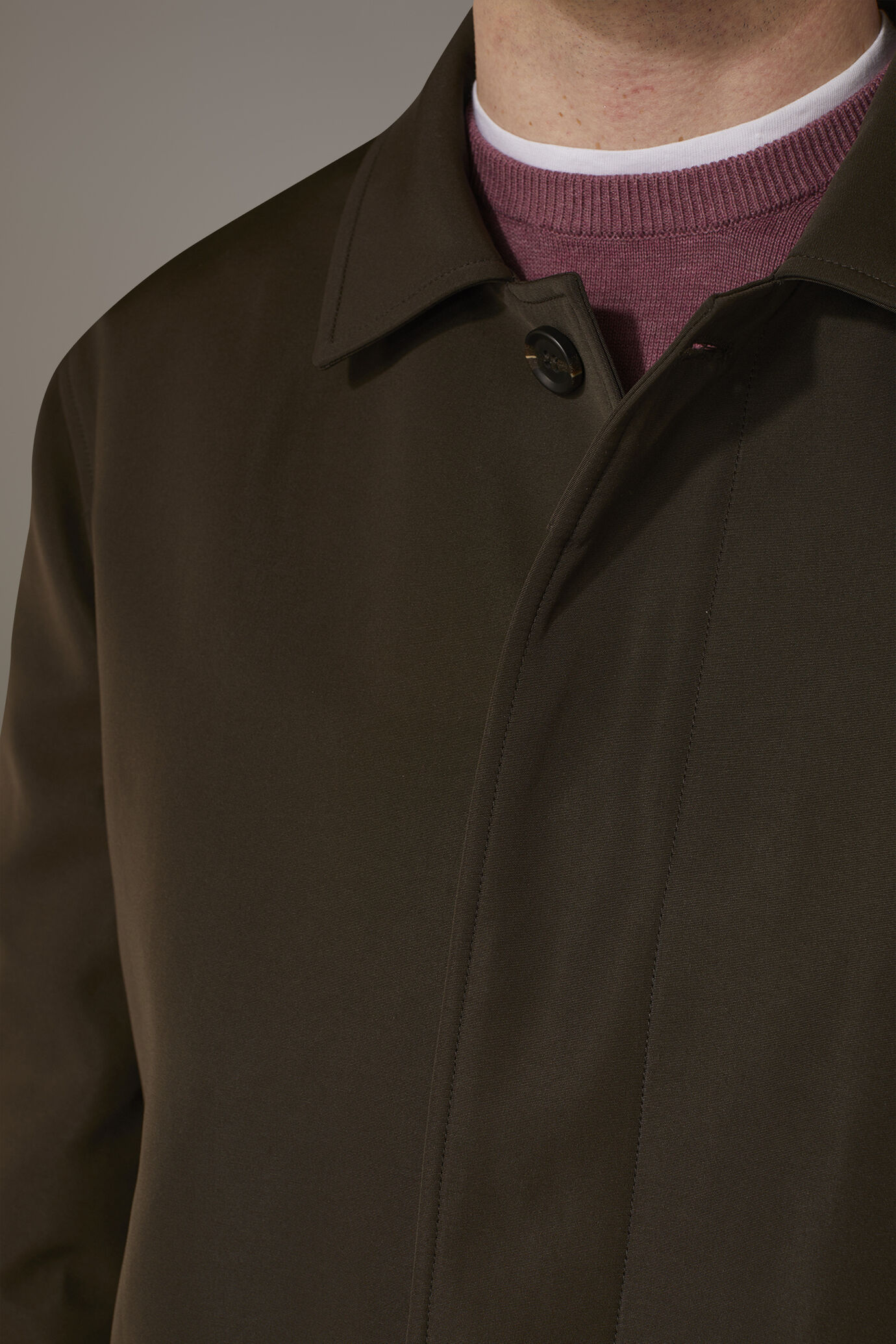 Padded raincoat in technical fabricand removable padding image number 2