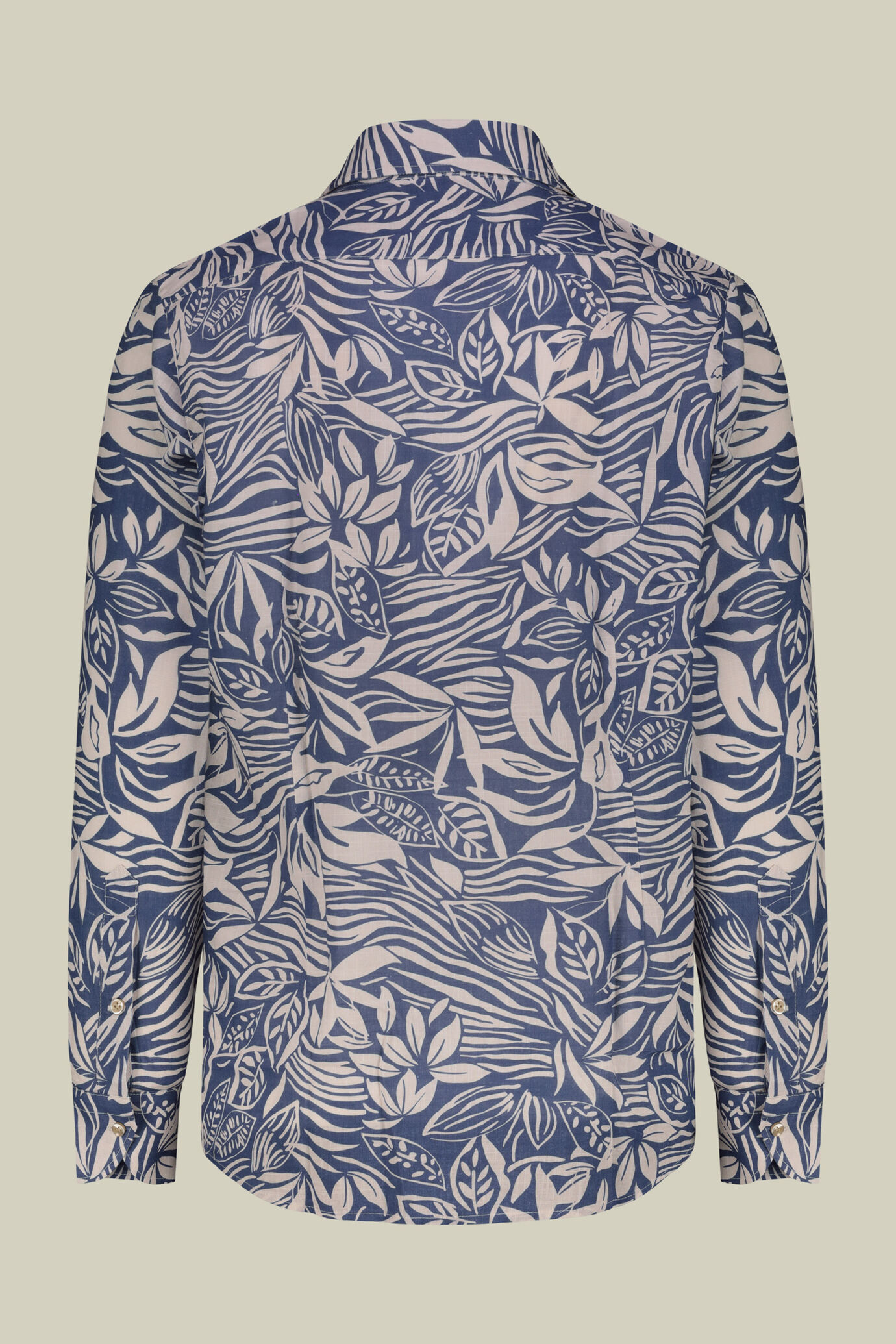 Camicia uomo casual in tessuto stampato 100% cotone image number 5