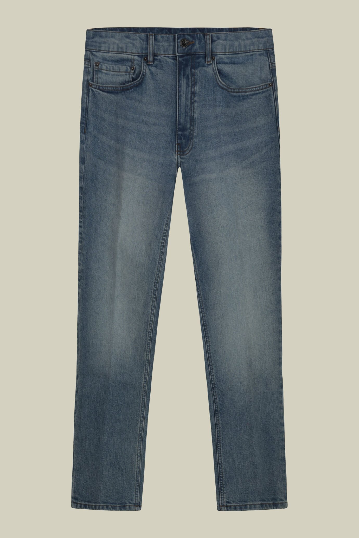 Jean 5 poches pour homme en denim clair