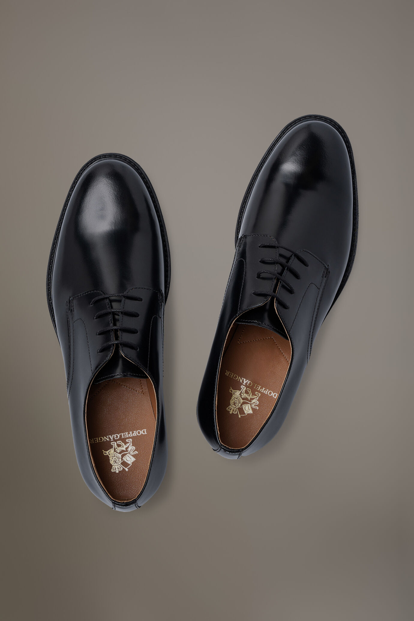 Derby shoes 100% leather with rubber sole image number 3