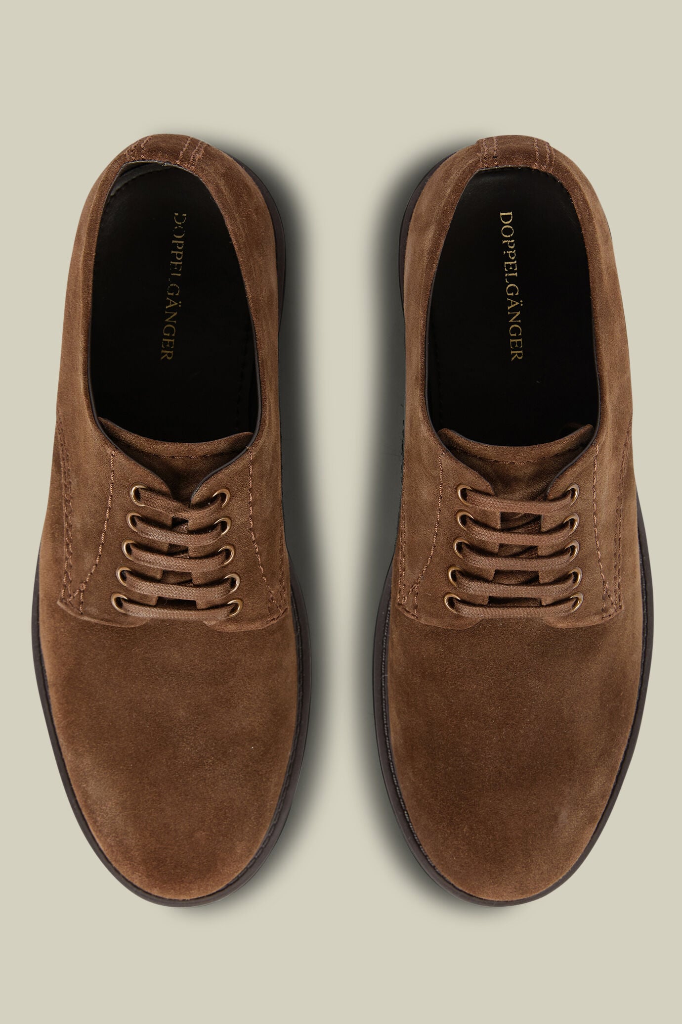 Men's Derby shoes in 100% genuine suede with rubber soles