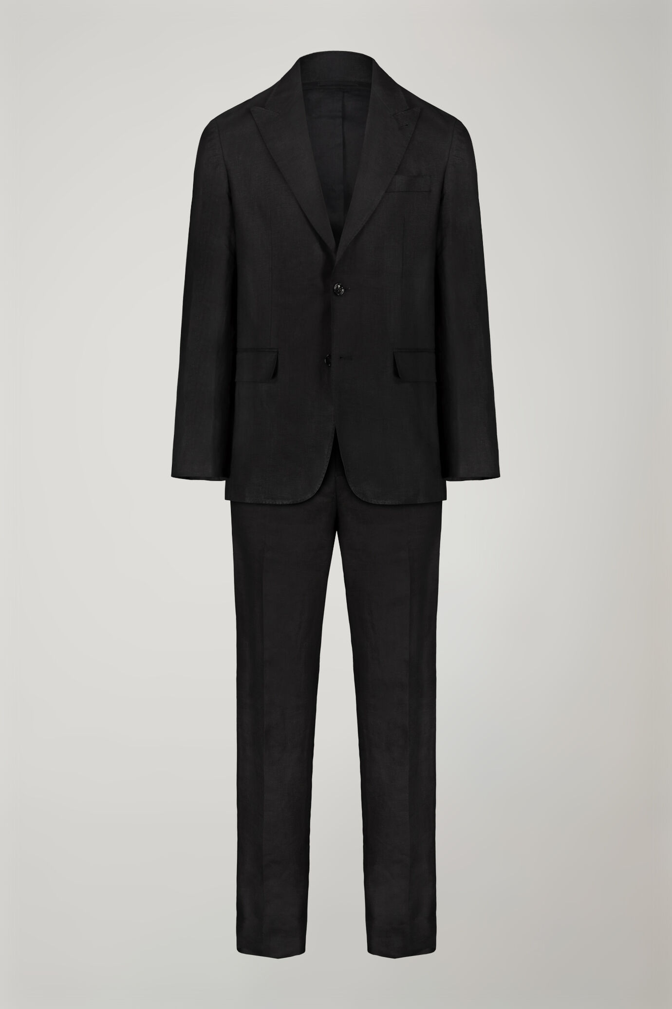 Abito uomo monopetto 100% lino regular fit image number 8