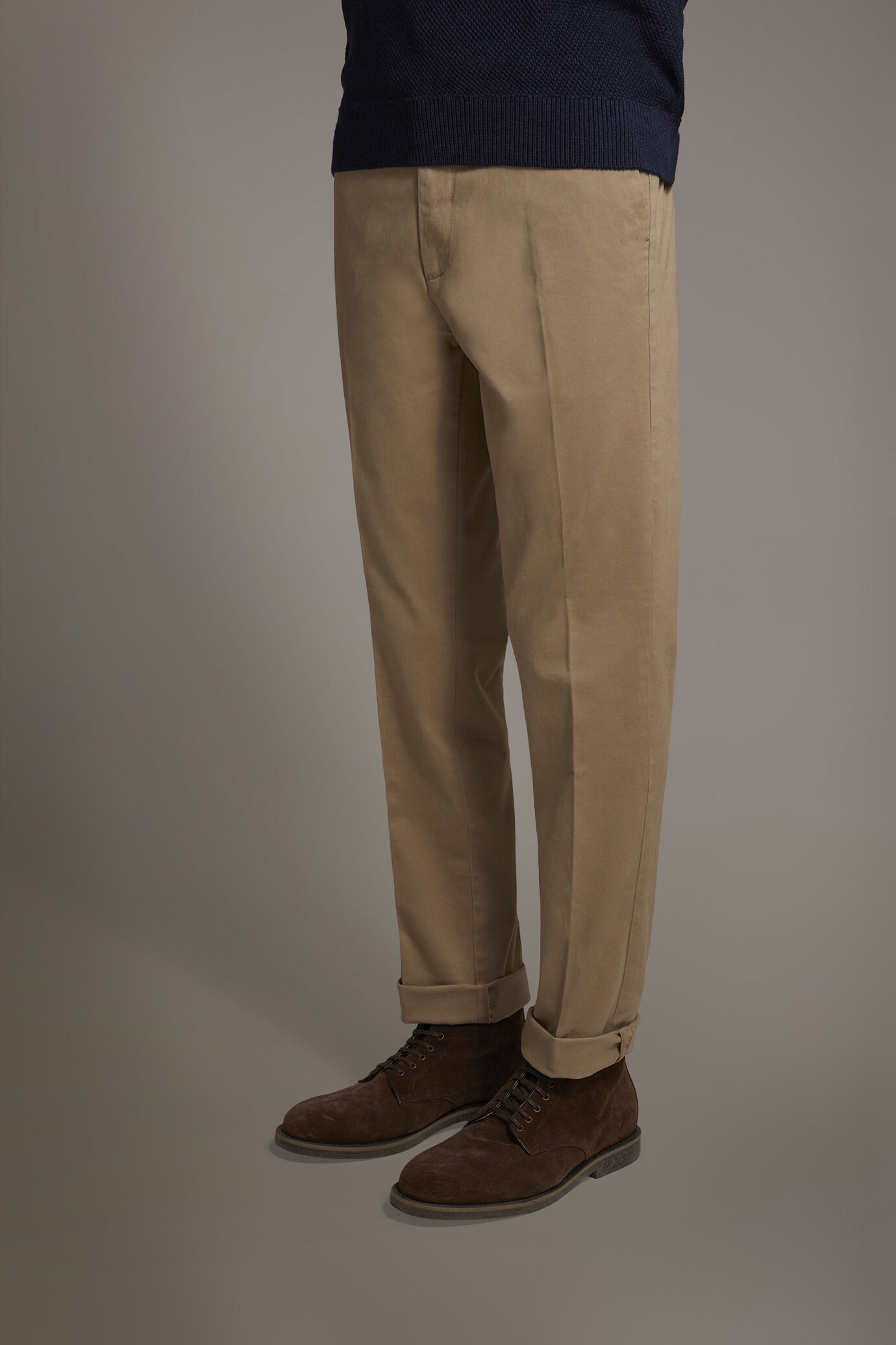 Pantalone chino uomo classico regular fit tessuto twill elasticizzato image number 2