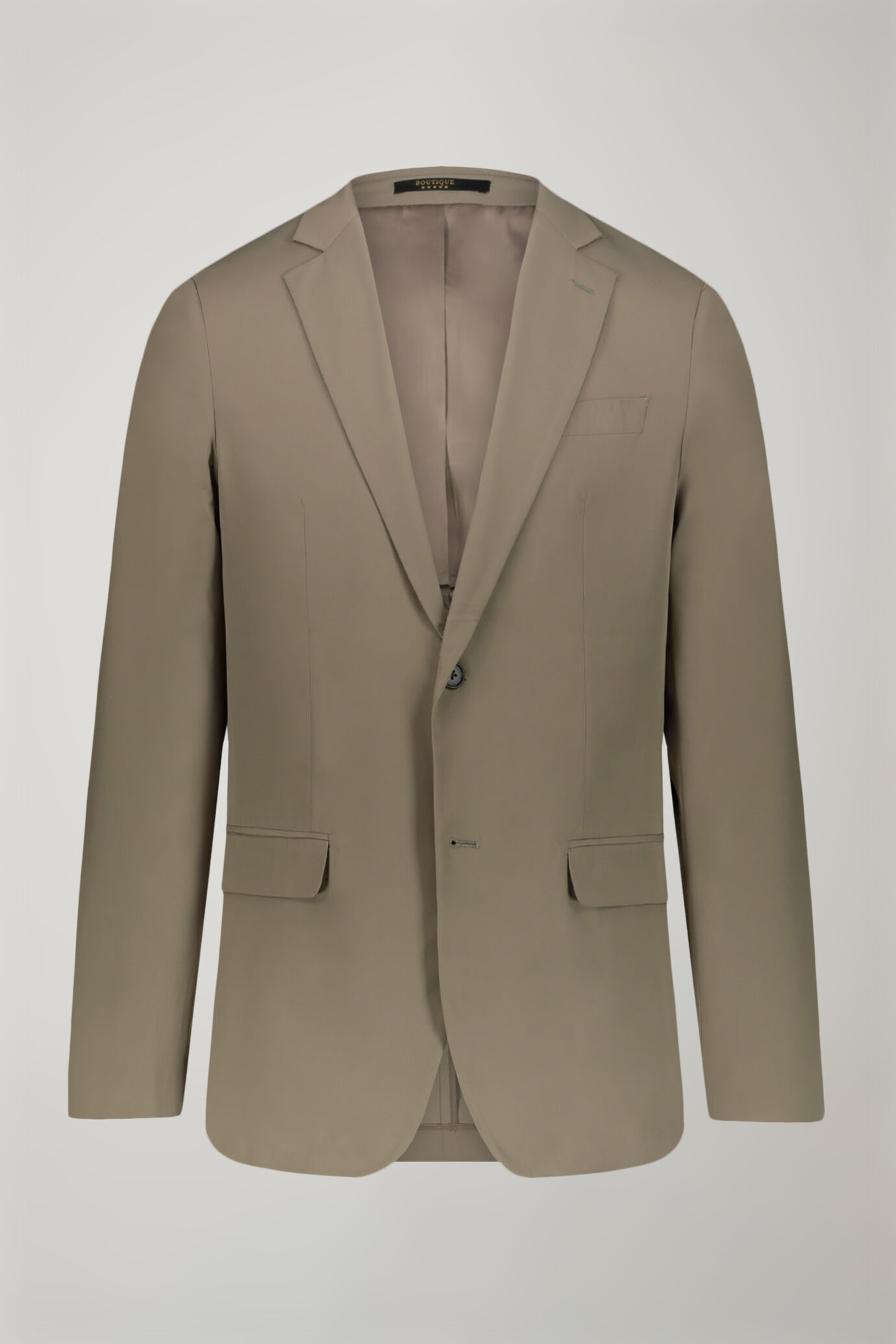Men's single-breasted suit in regular fit technical fabric image number 4