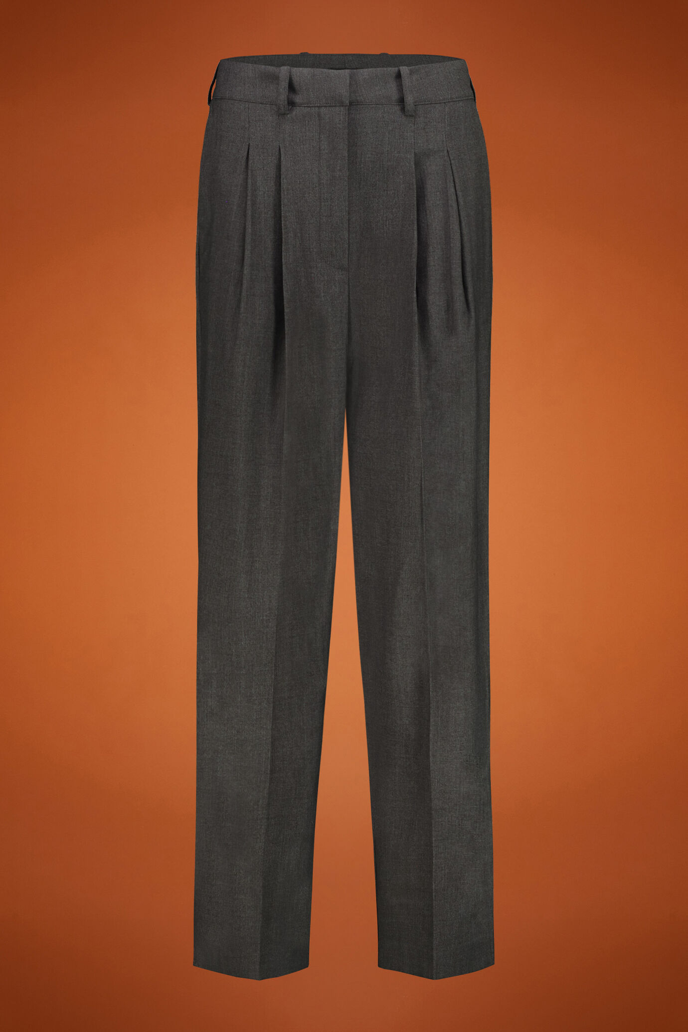 Damenhose aus Wollmischung mit Bundfalten image number 0