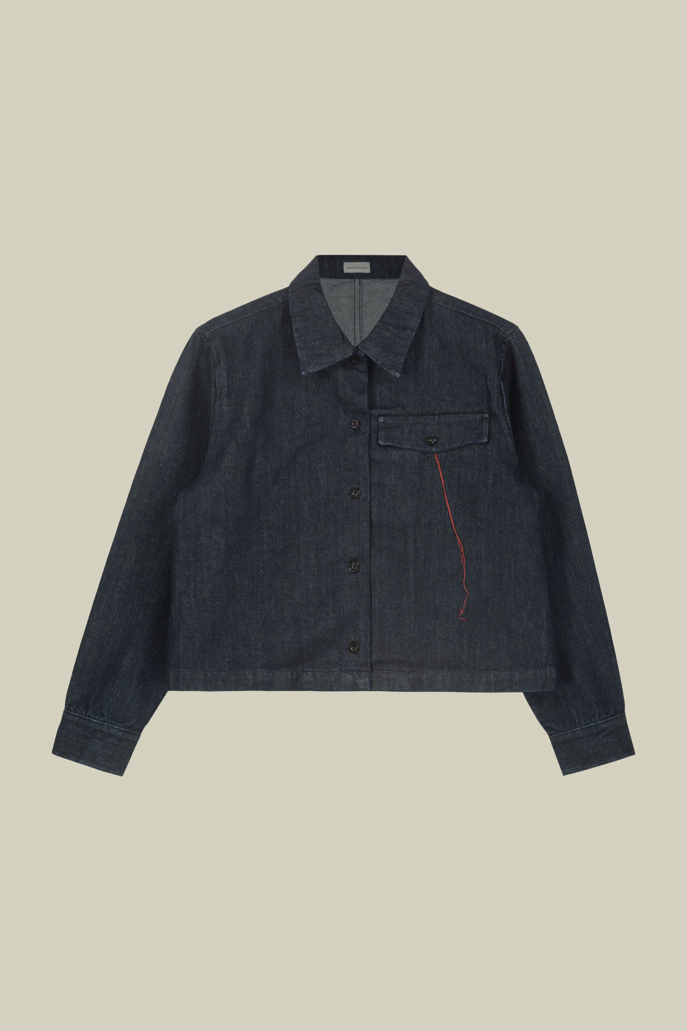 Veste denim pour femme coupe boxy image number 5