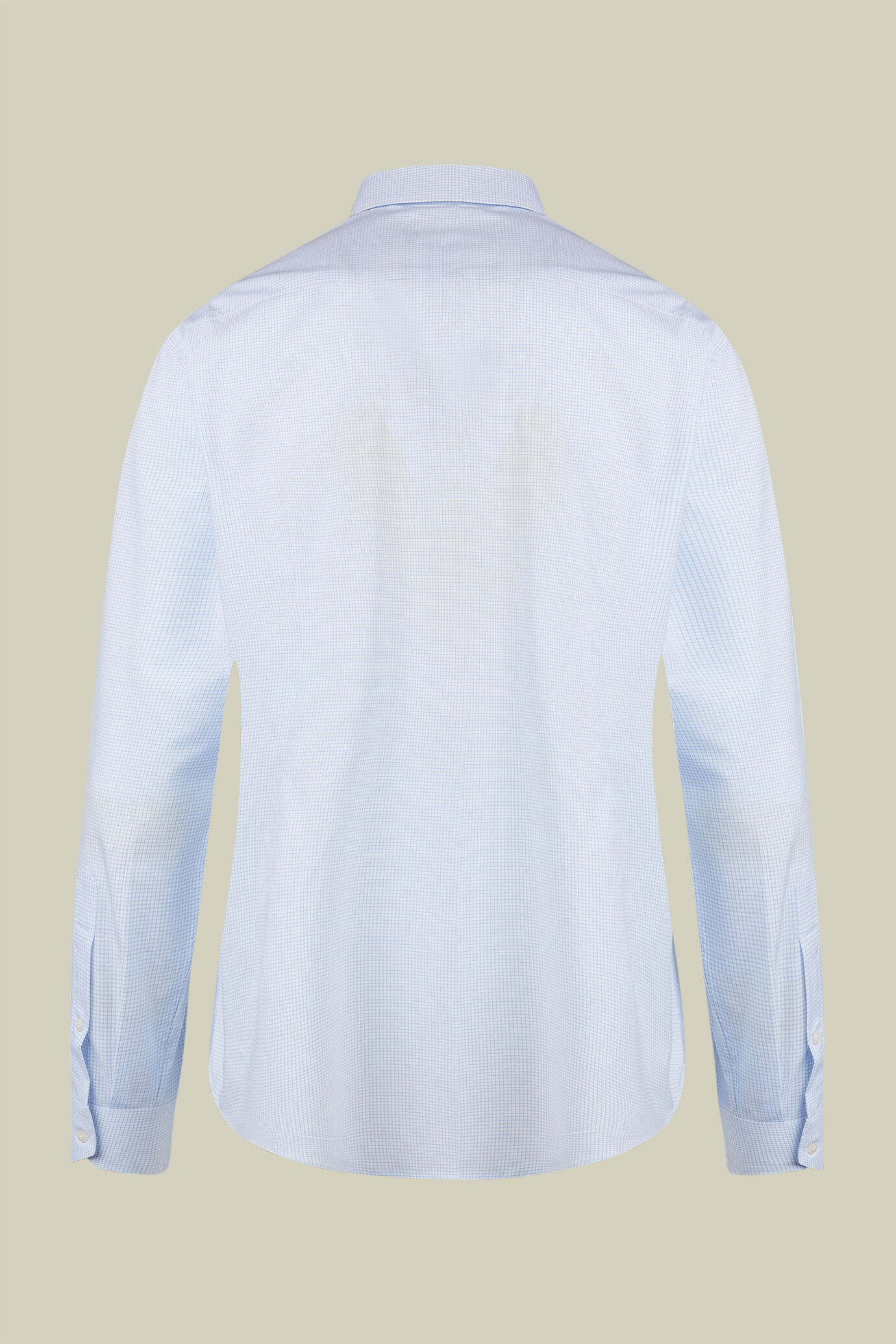 Camicia classica uomo con collo classico e tessuto tinto filo a quadretti regular fit