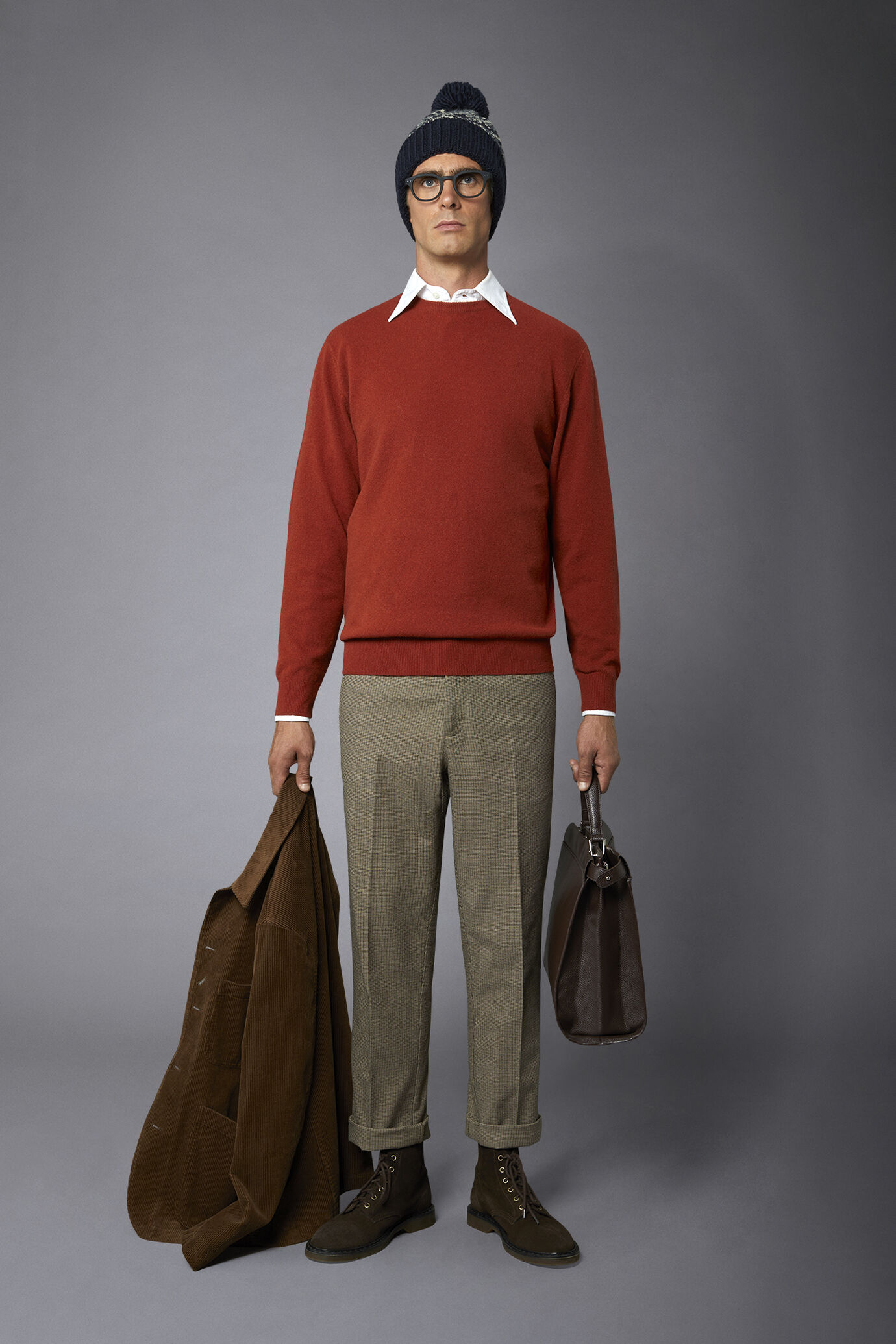 Maglia uomo girocollo misto lana lambswool regular fit image number 0