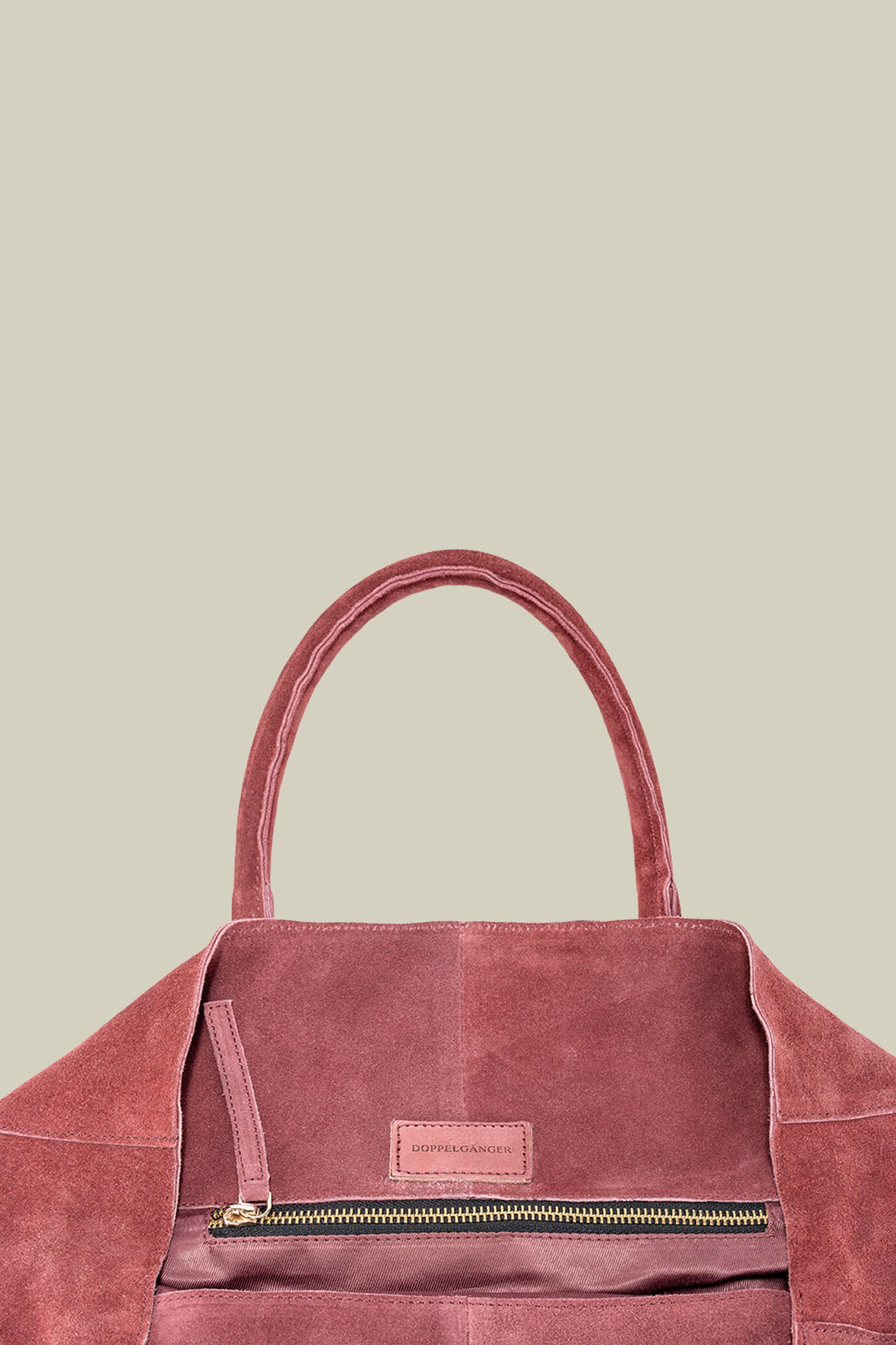 Borsa vera pelle effetto scamosciato image number 2