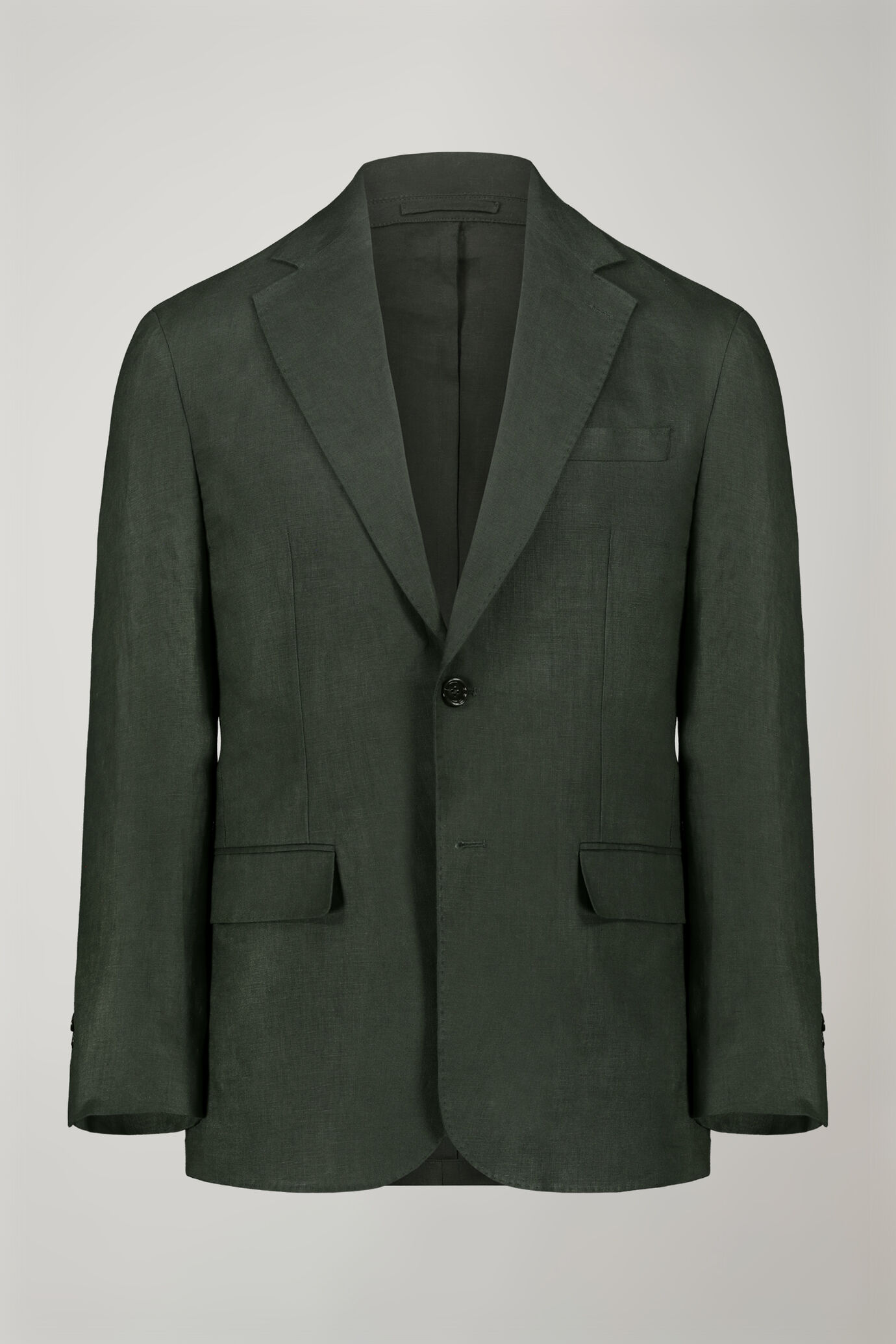 Abito uomo monopetto 100% lino regular fit image number 4