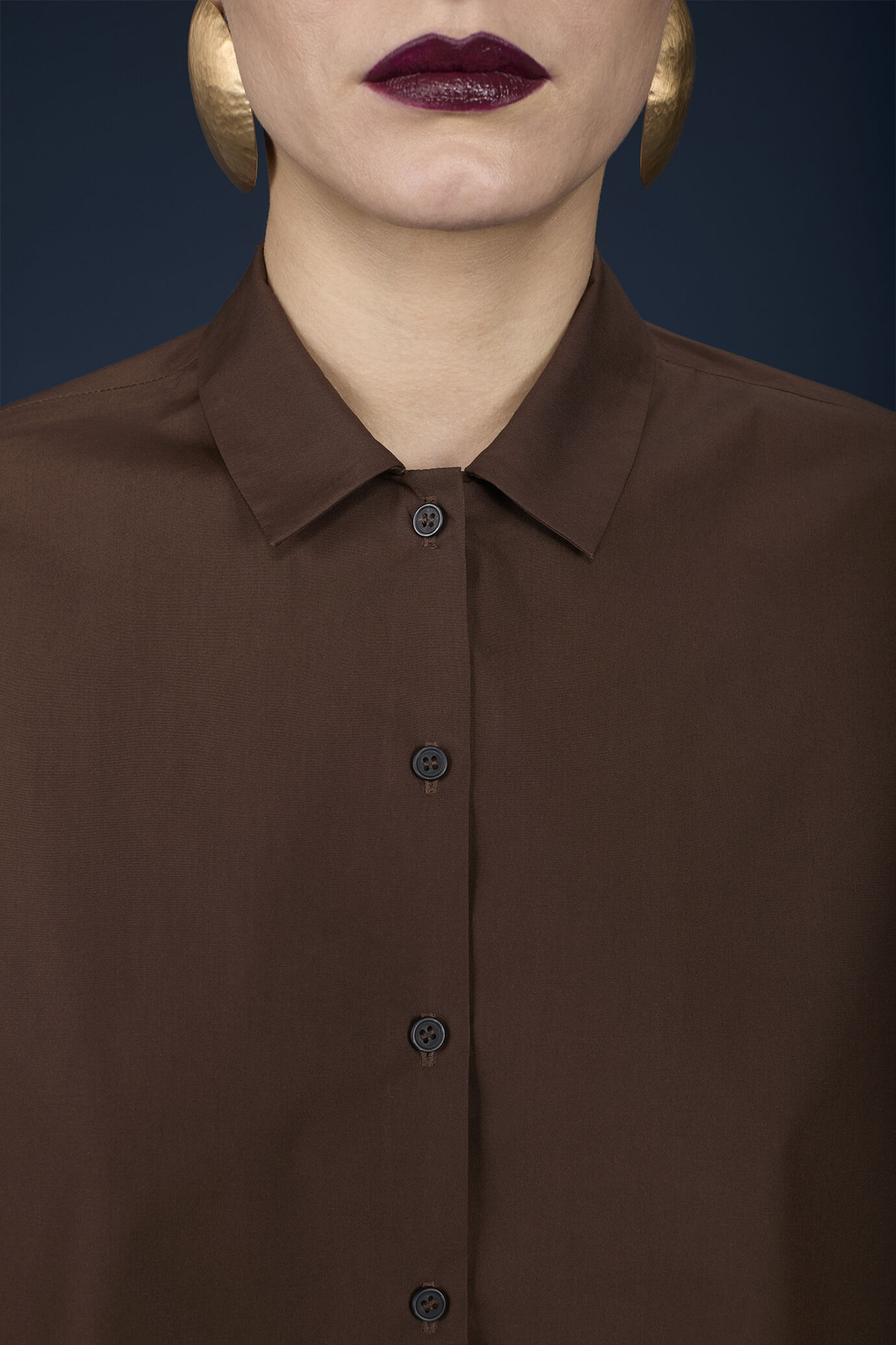 Camicia donna boxy a maniche lunghe image number 3