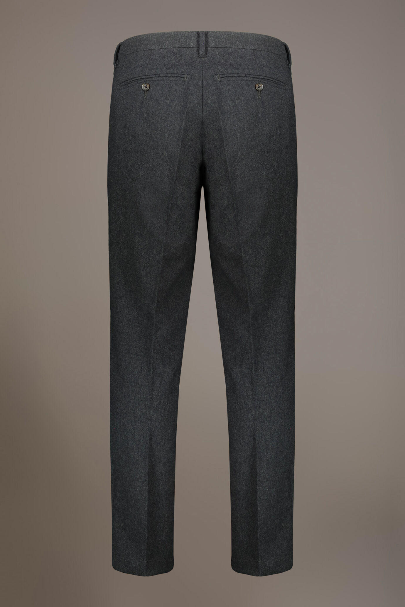 Regular fit chino trousers in twill yarn-dyed melange fabric image number 6