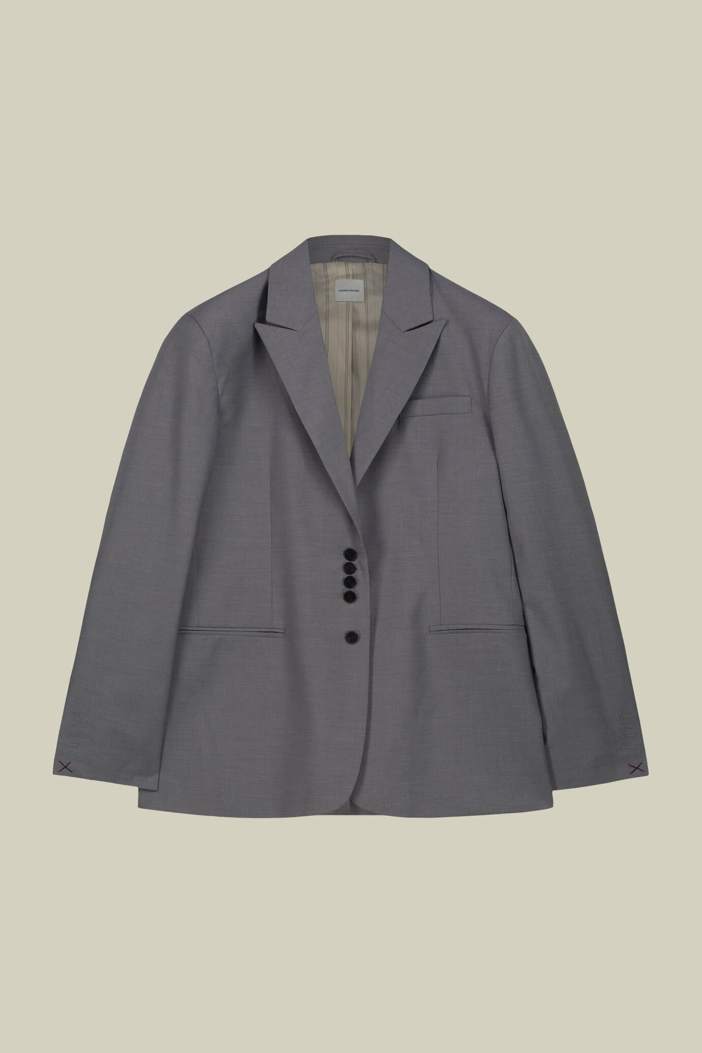 Veste habillée pour femme, modèle à simple boutonnage avec revers en pointe
