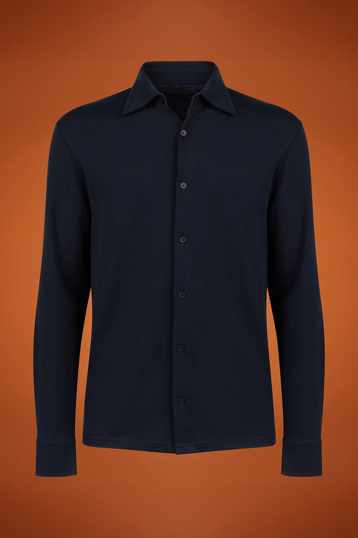 Langärmeliges Herren-Poloshirt mit klassischem Kragen aus 100 % Baumwolle in normaler Passform image number 4
