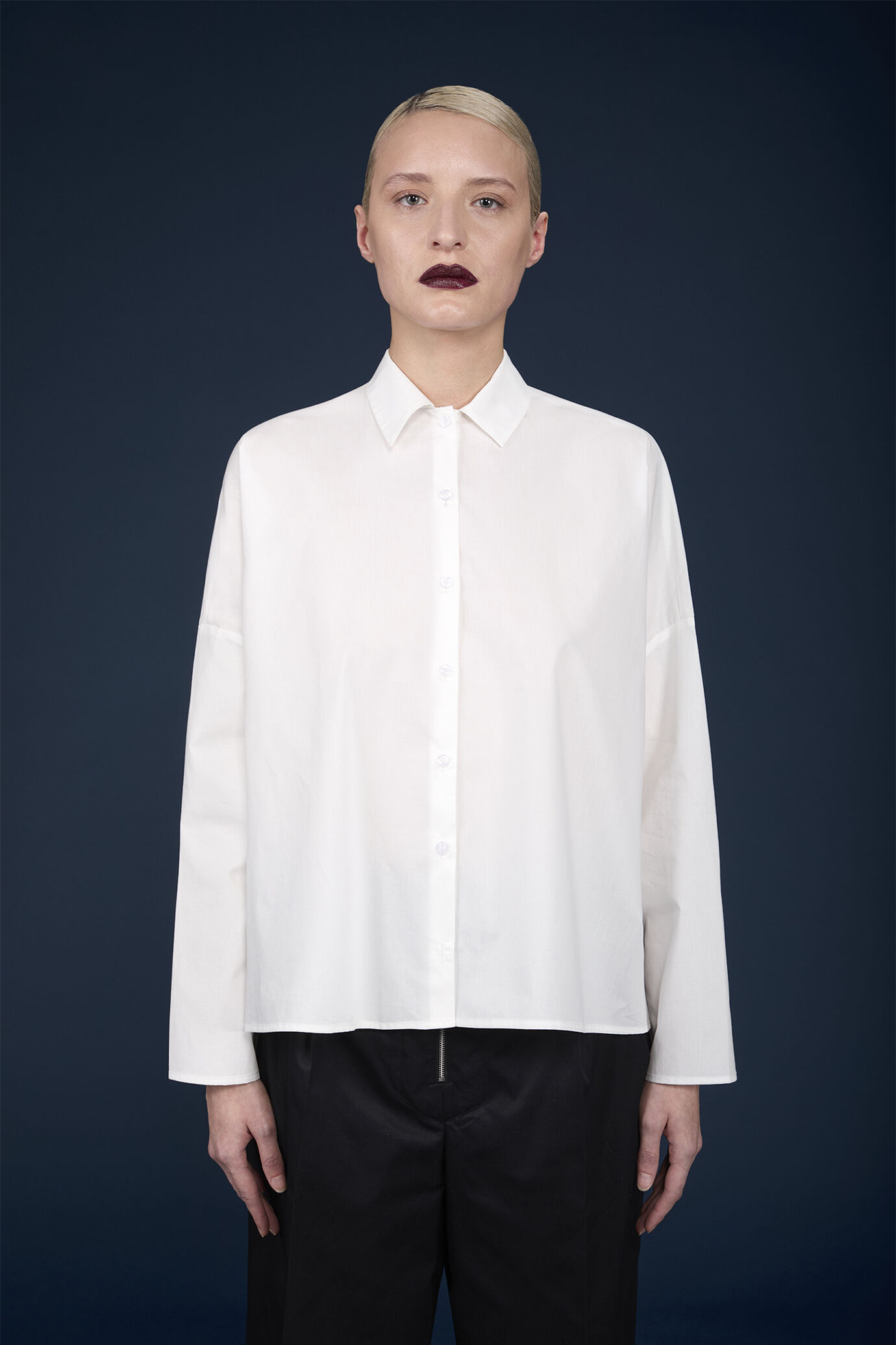 Camicia donna boxy a maniche lunghe image number 0