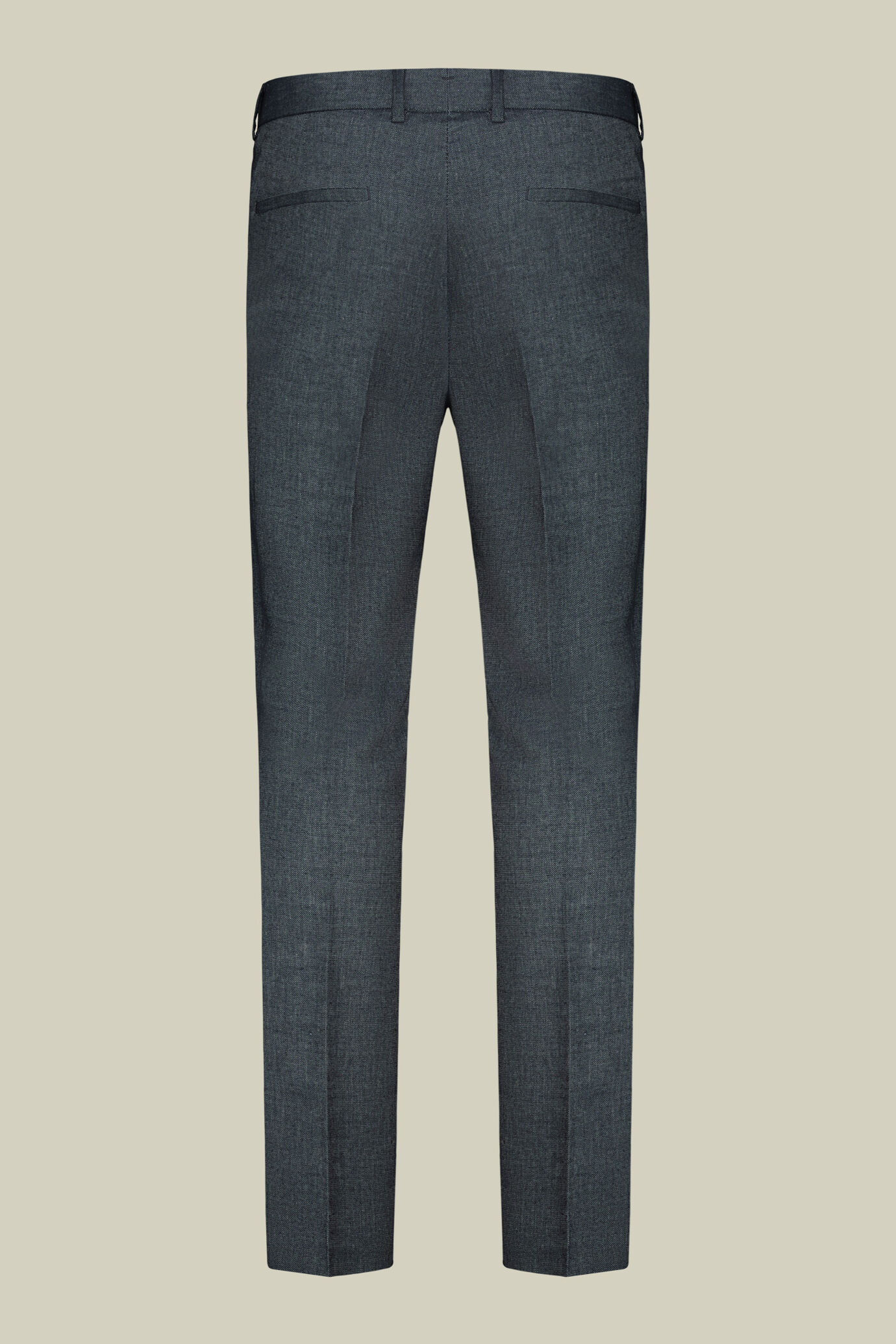 Costume homme crois&eacute; en lin m&eacute;lang&eacute;, coupe regular image number 3