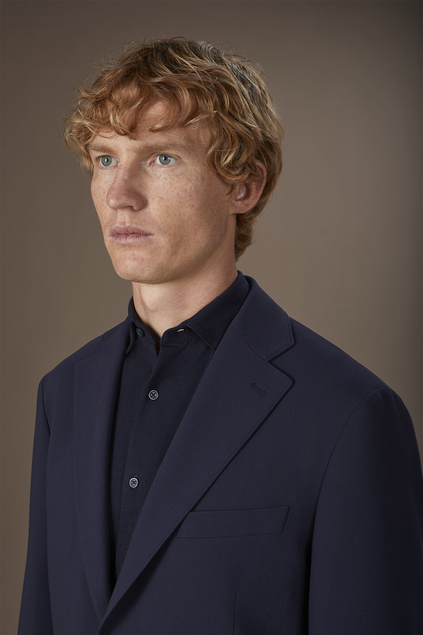 Giacca uomo monopetto sfoderata in jersey regular fit image number 2