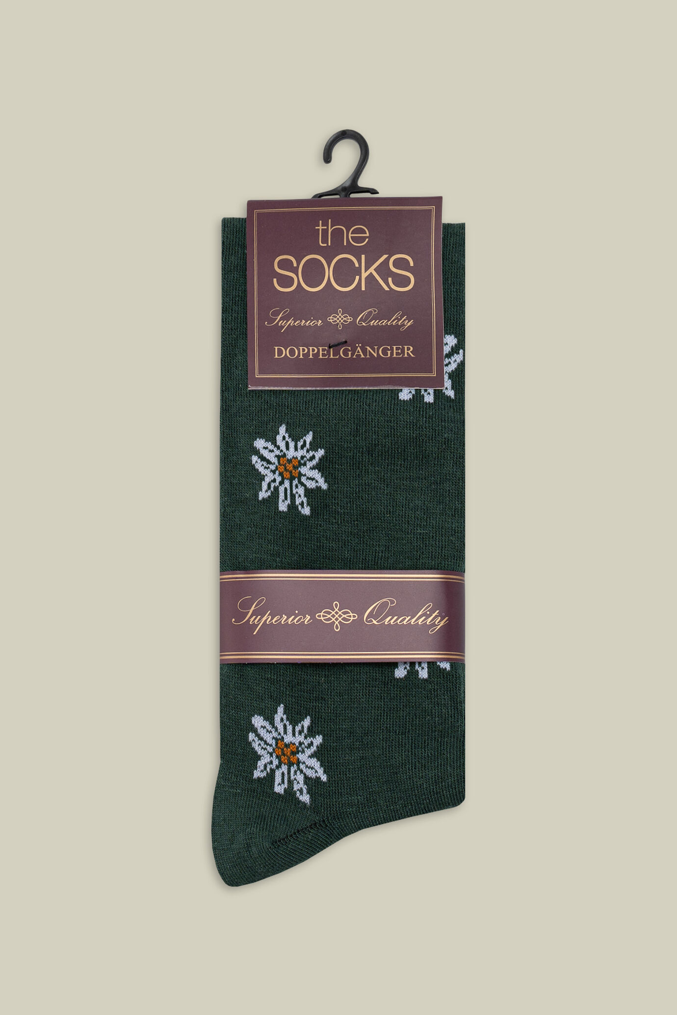 Calzini uomo natalizie maglia rasata e fantasia vischio image number 1