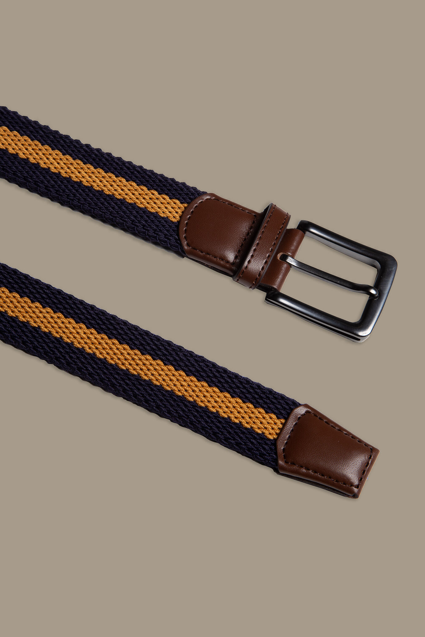 Braided belt leather and cotton image number 1