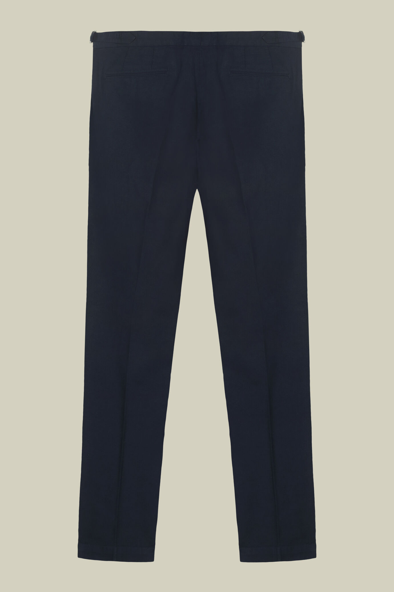 Pantalone uomo con doppia pinces e fibbie laterali misto cotone e lino image number 5