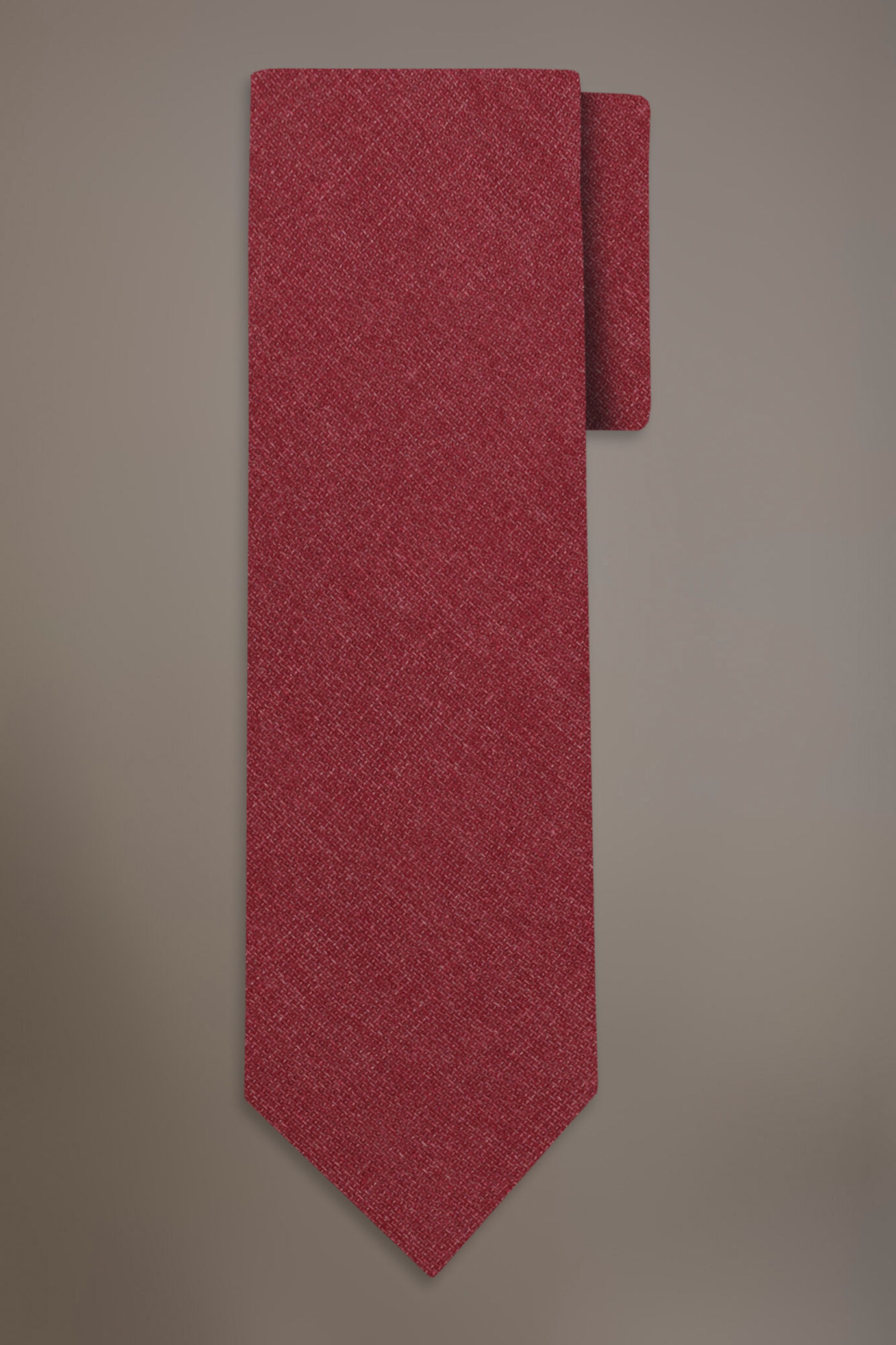 Cravatta misto fibre bamboo tinta unita image number 0