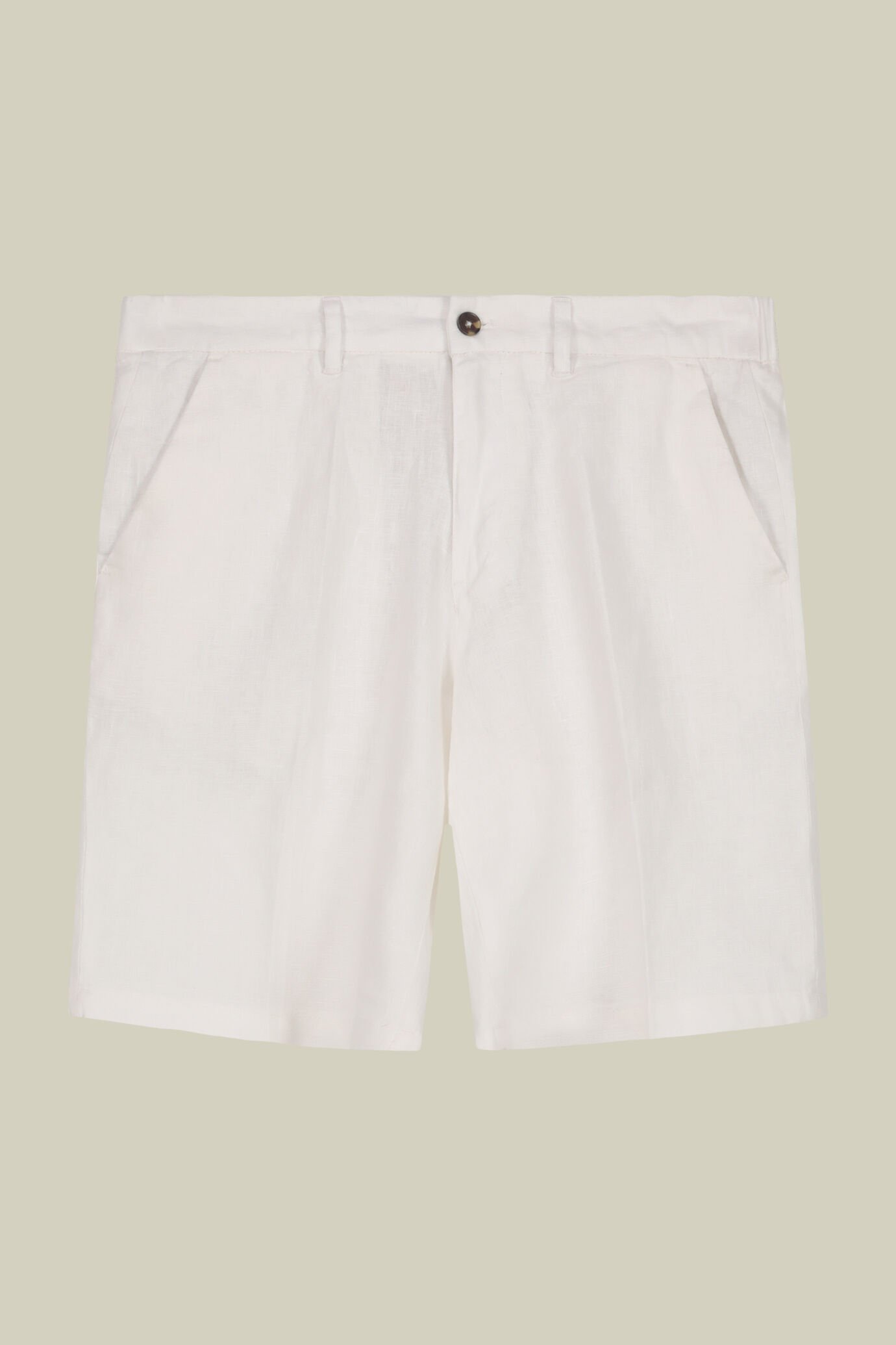 Herren-Bermudashorts mit Gummizug im Bund aus 100 % Leinen image number 4