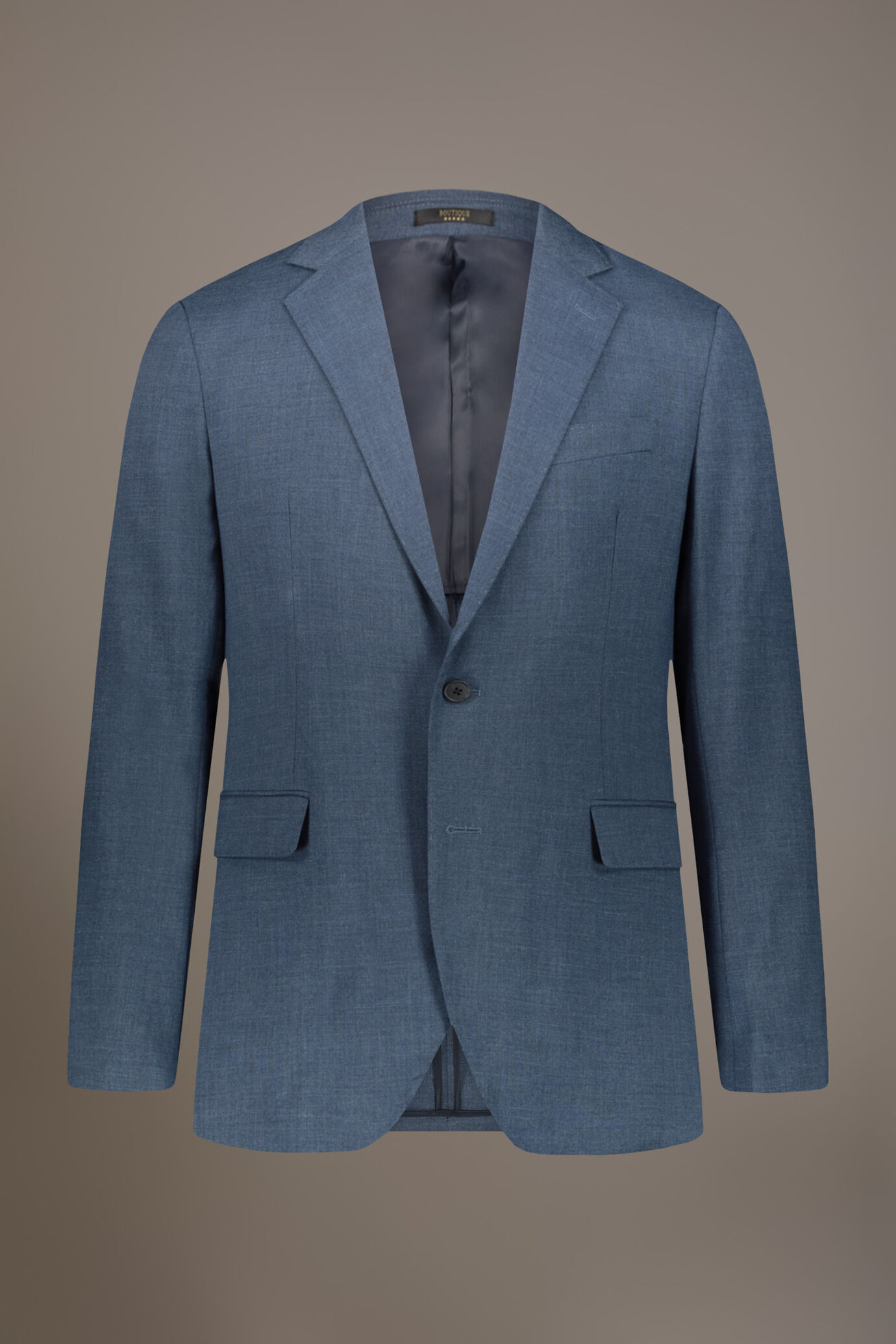Regular fit single-breasted suit in grisaille fabric image number 4