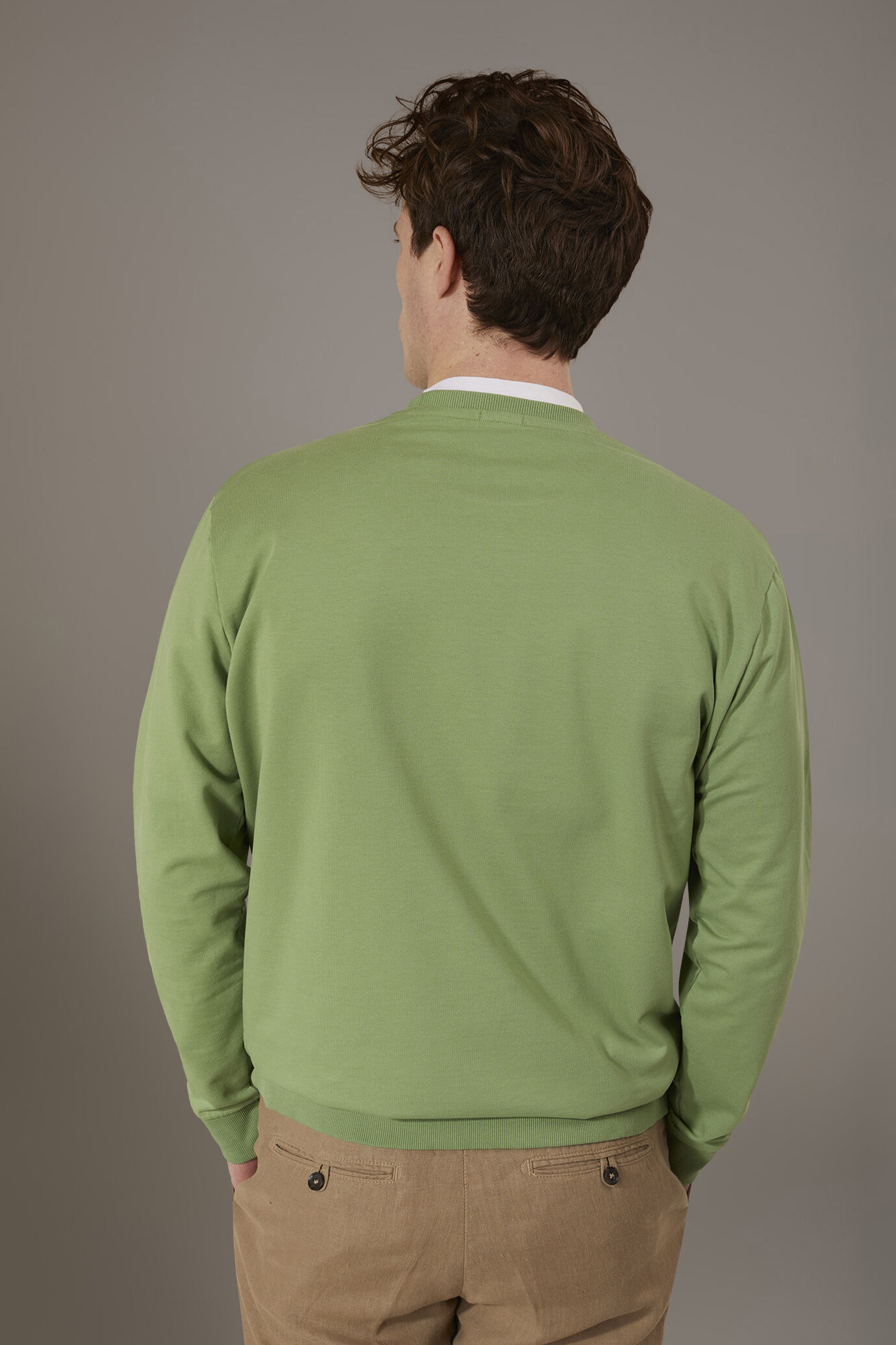 Felpa girocollo 100% cotone image number 3