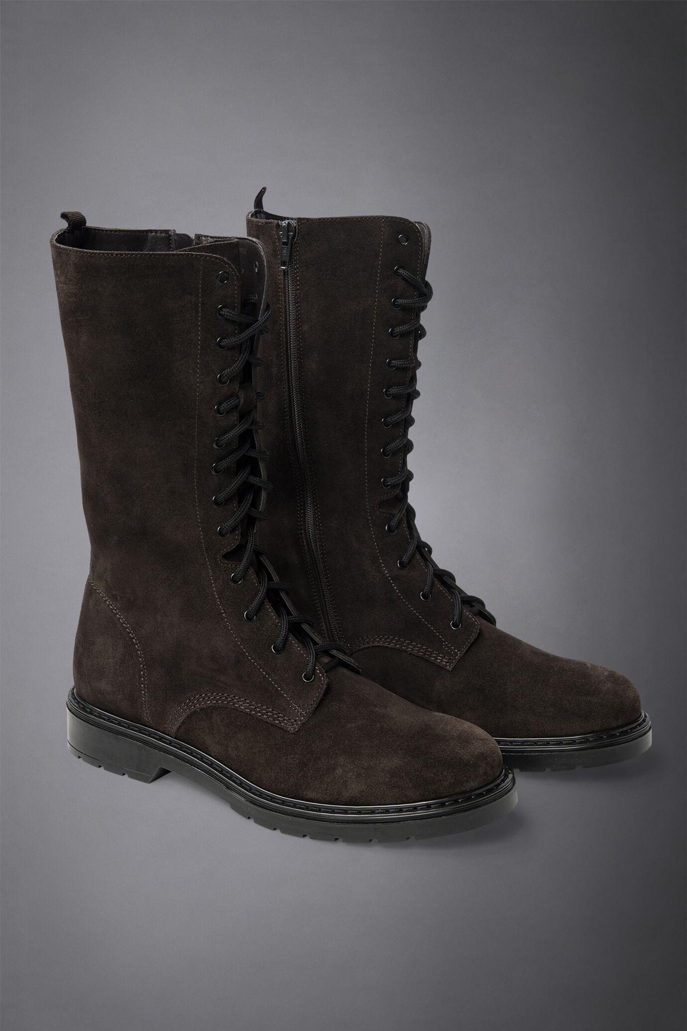 Women's amphibious boot 100% suede leather with rubber sole image number 0