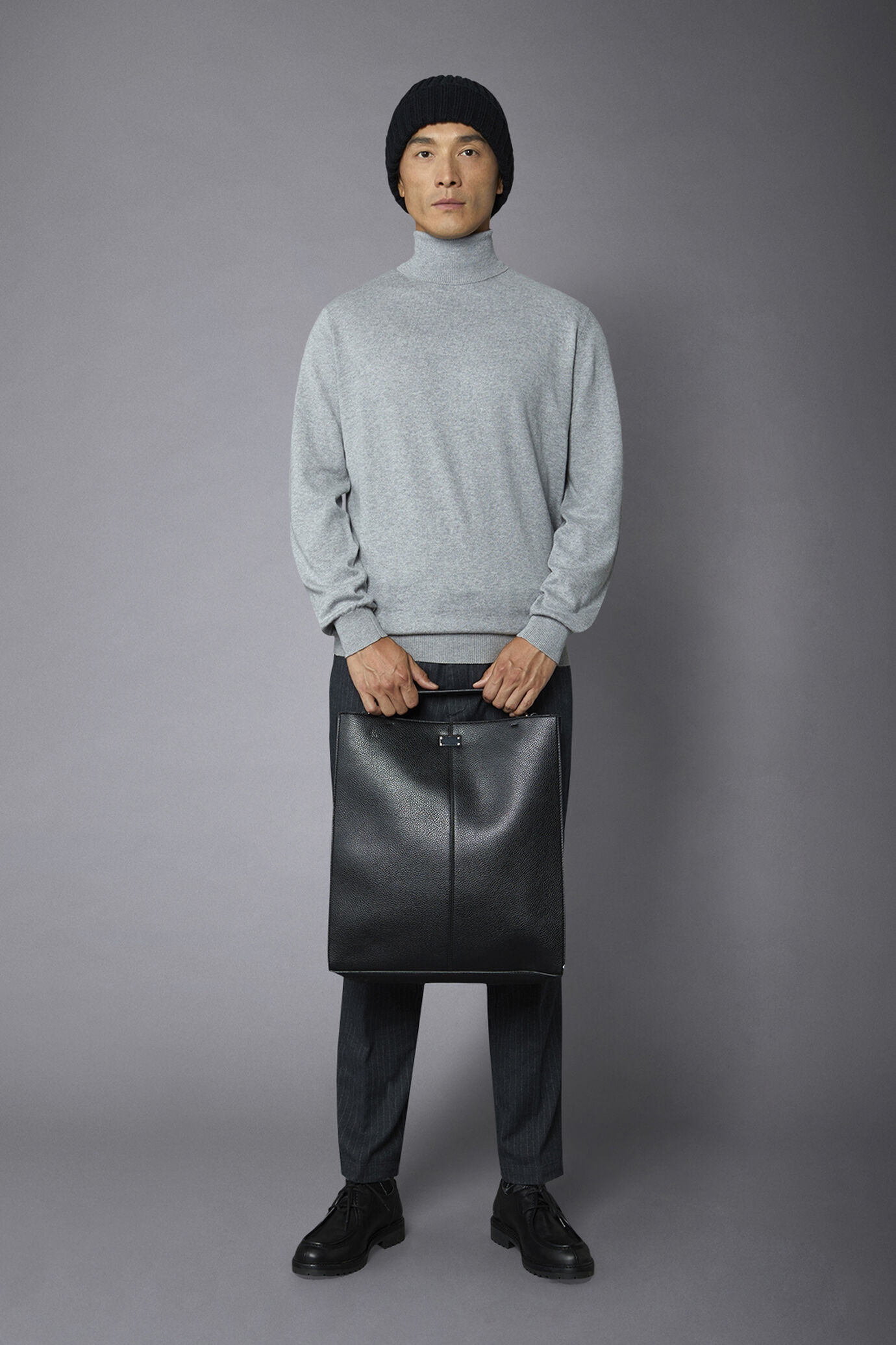 Men's wool and cotton turtleneck sweater image number 0