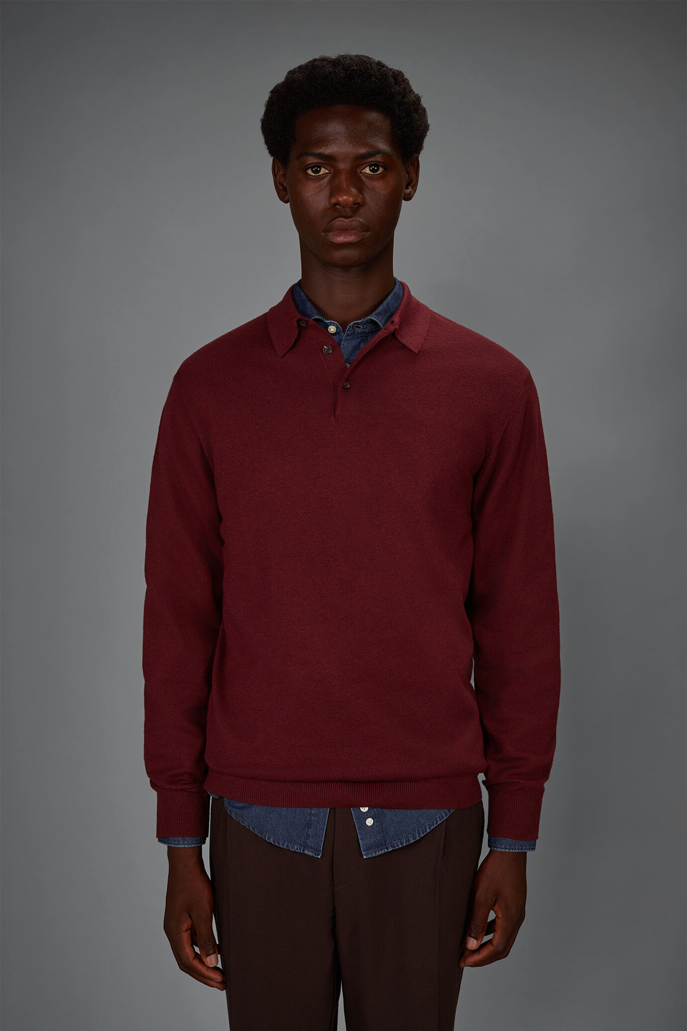 Herren-Polo aus Woll-Baumwollmischung Regular Fit image number 1