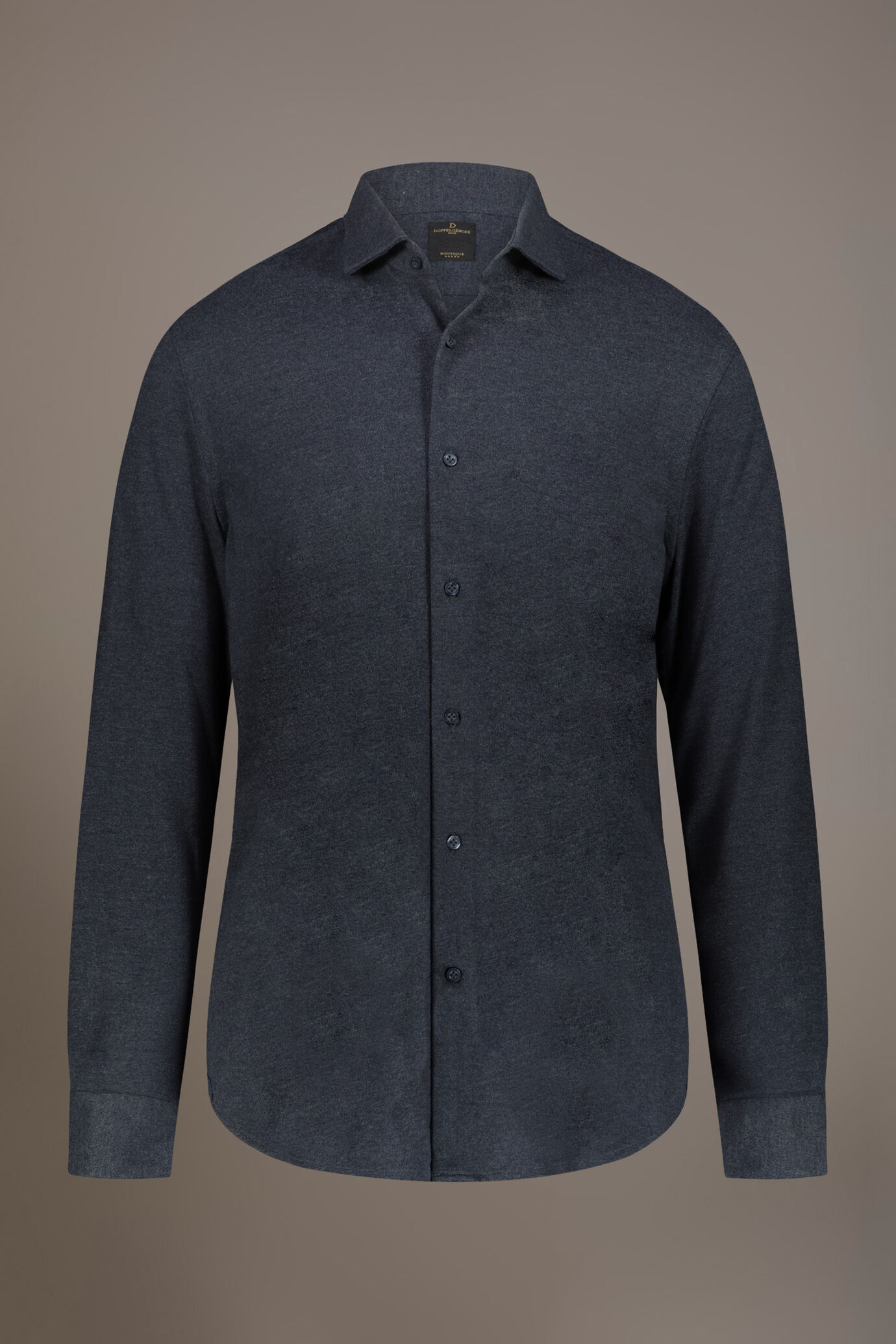 Camicia casual collo francese comfort fit cotone piquet image number 3