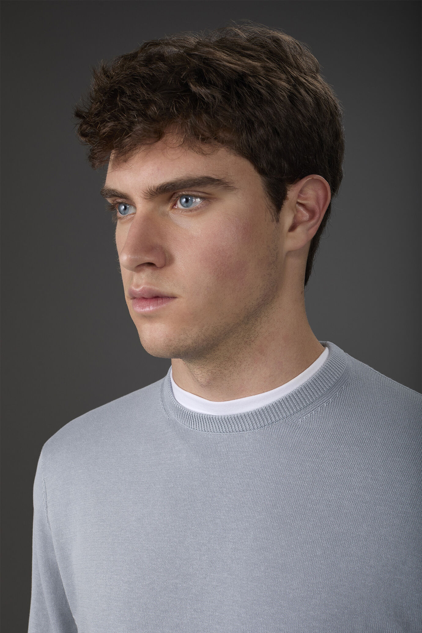 Maglia uomo girocollo bio-washed 100% cotone image number 2