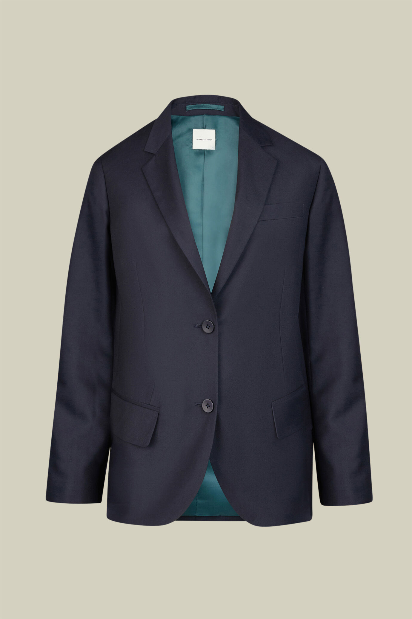 Women's regular fit plain single-breasted jacket with two buttons image number 4