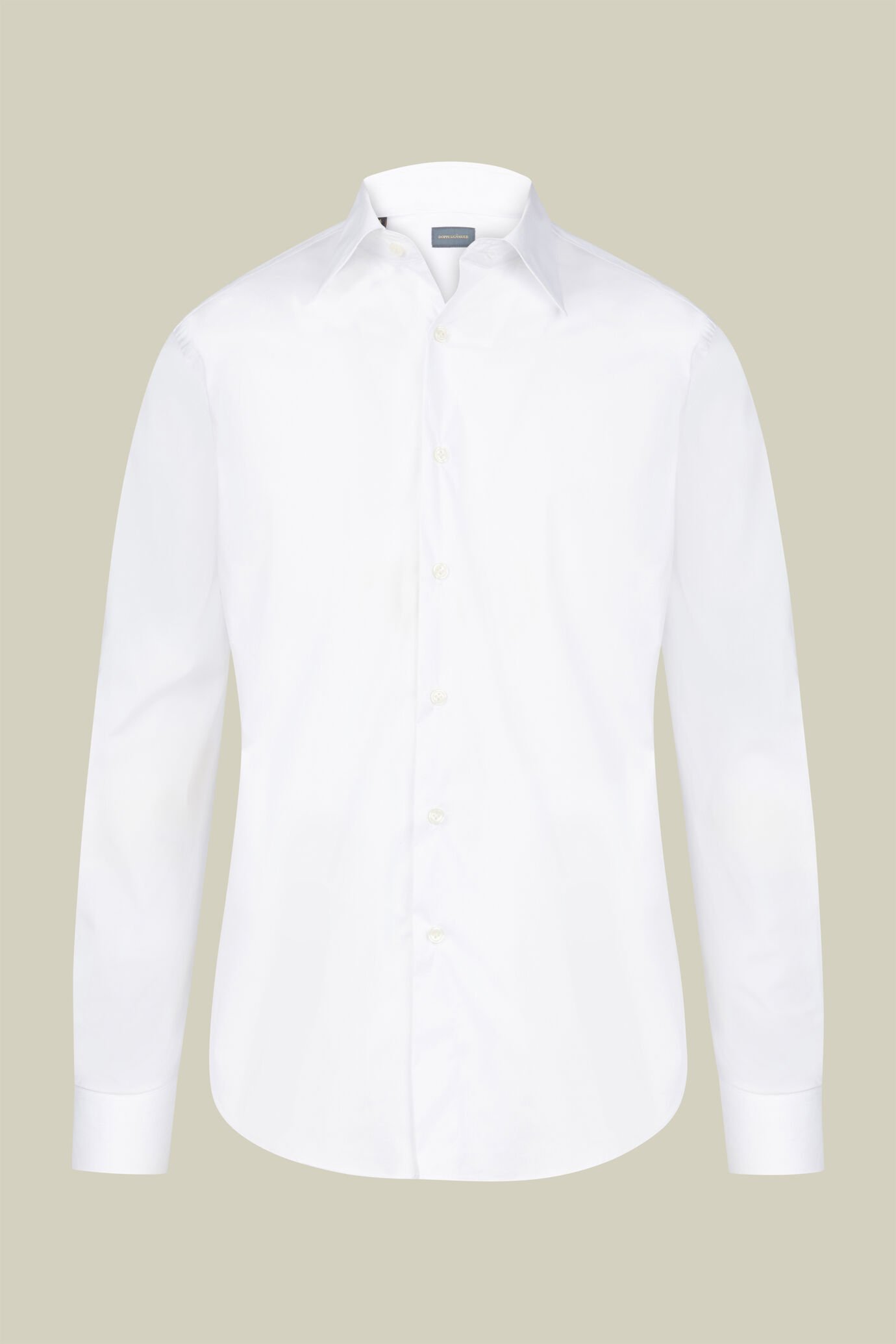 Chemise classique pour homme &agrave; col classique et tissu technique uni, coupe classique