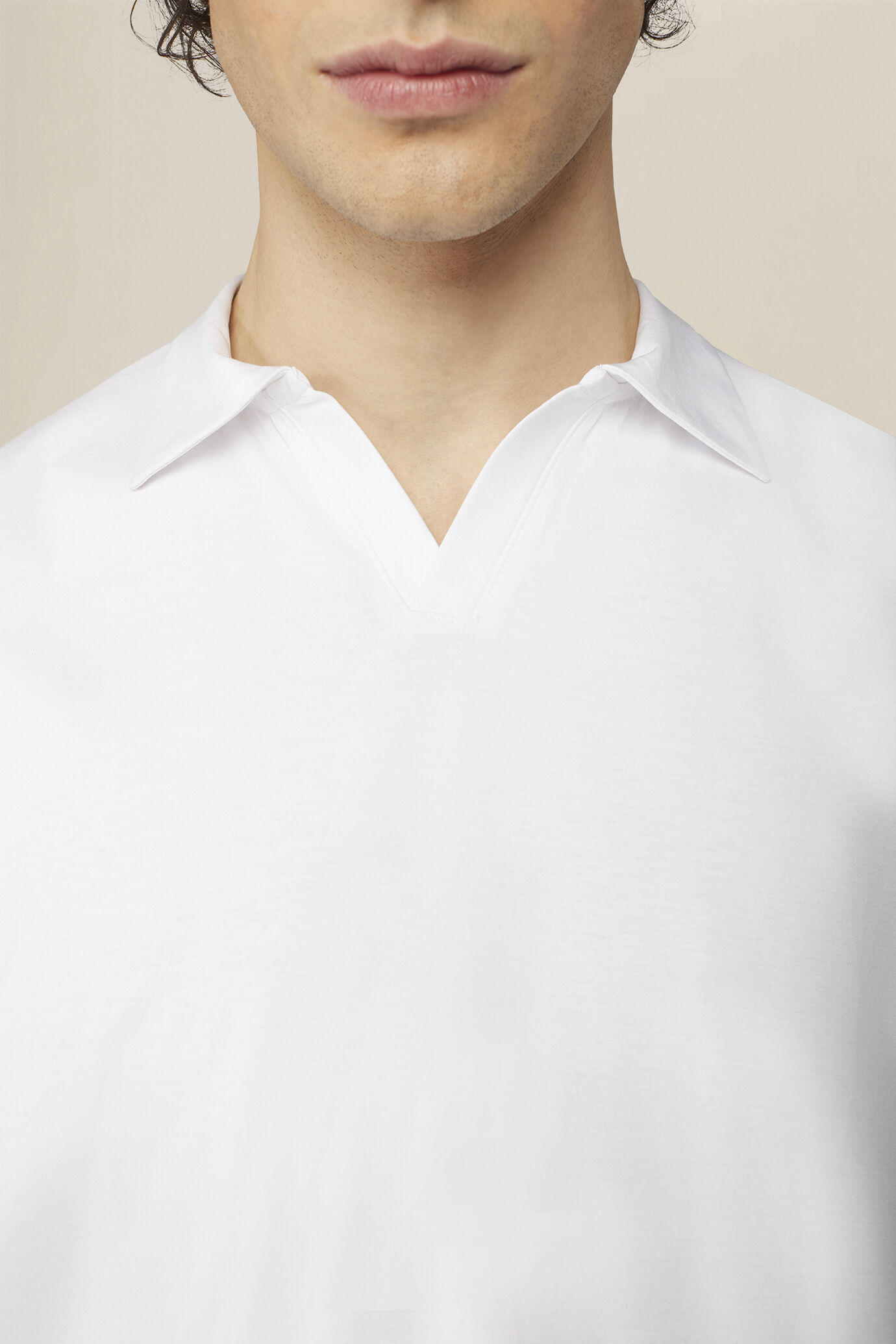 Men's polo shirt with Derby collar in 100% cotton, regular fit image number 3