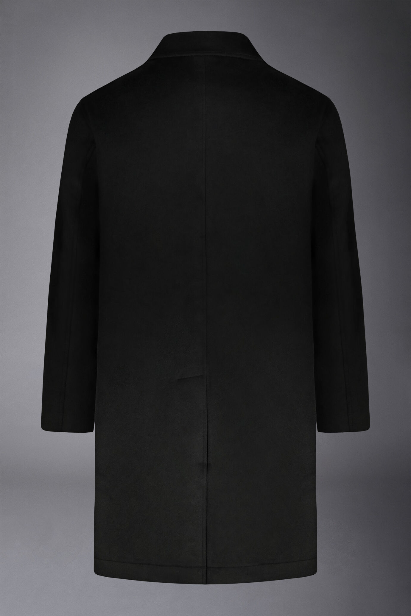Men's single-breasted wool blend coat image number 1