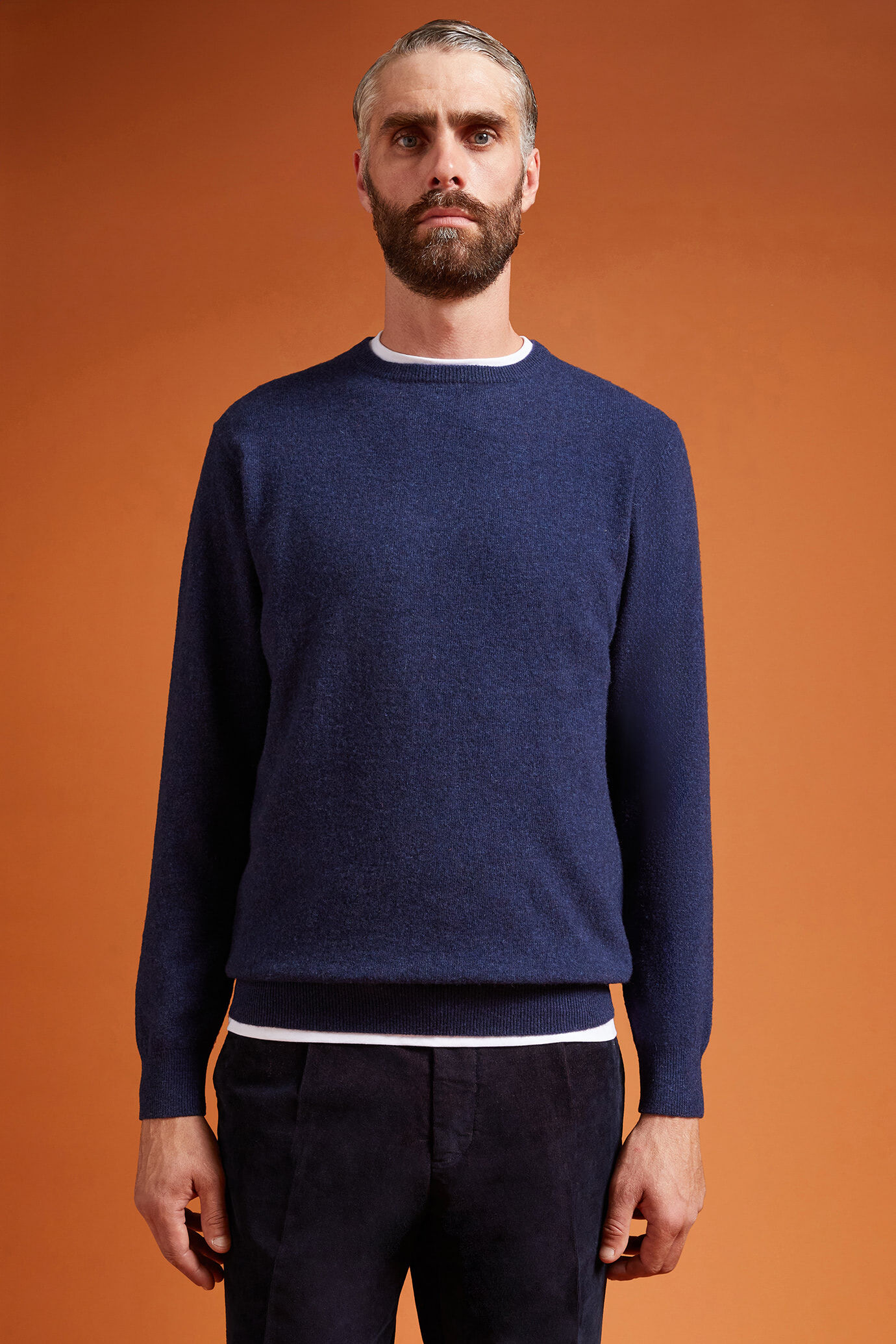 Maglia uomo girocollo misto lana lambswool regular fit image number 0