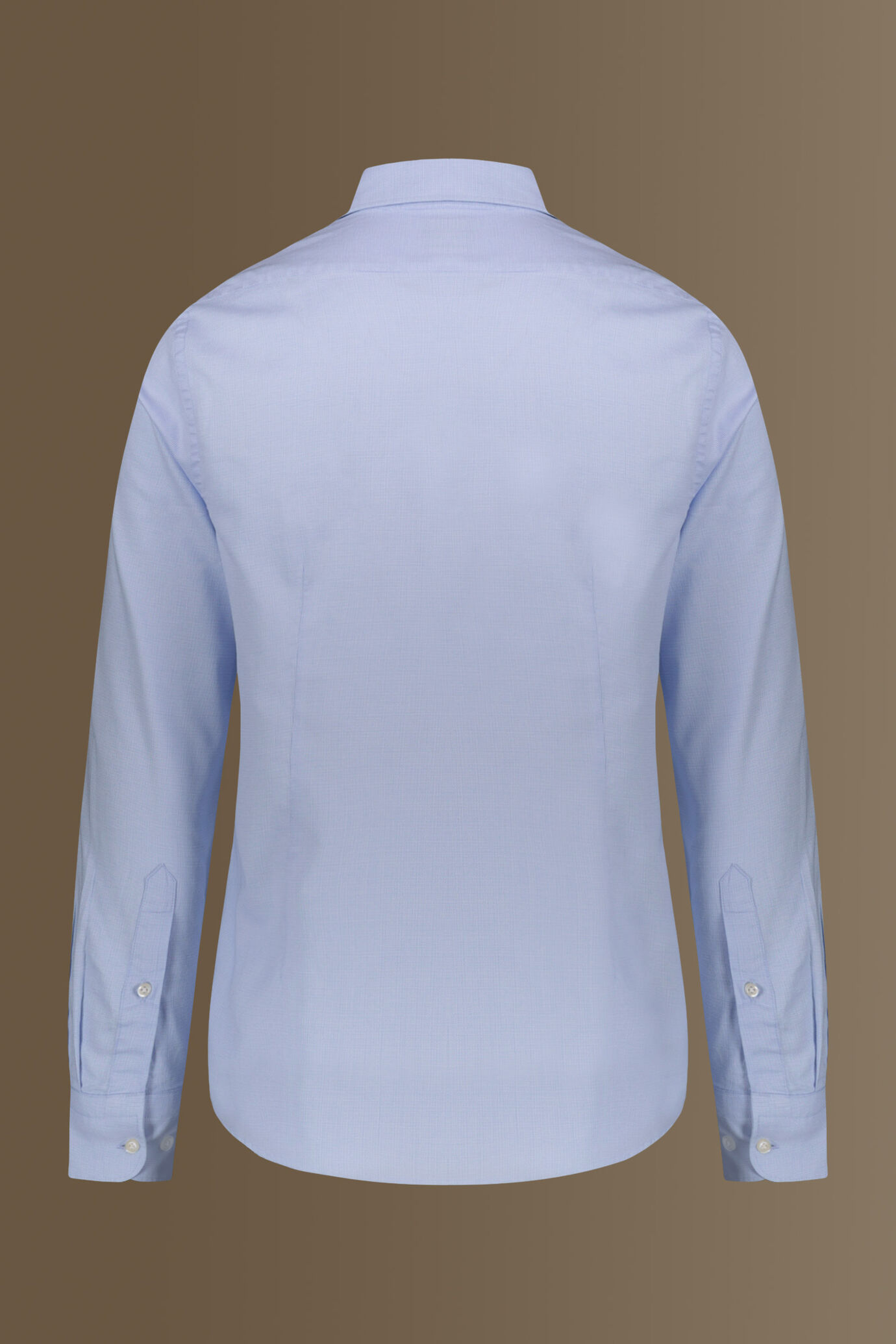 Camicia classica lavata uomo collo francese tinto filo armaturato image number 4