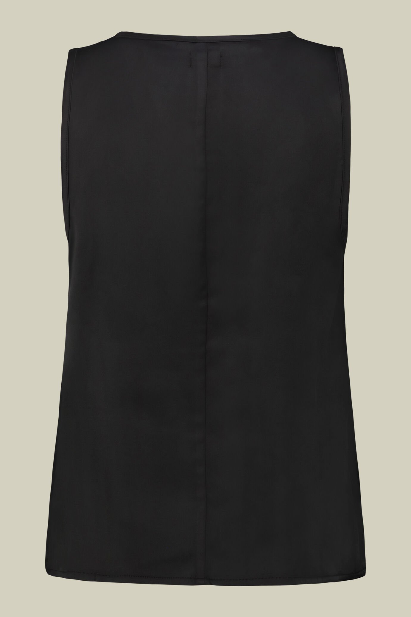 Women's sleeveless crew neck satin top