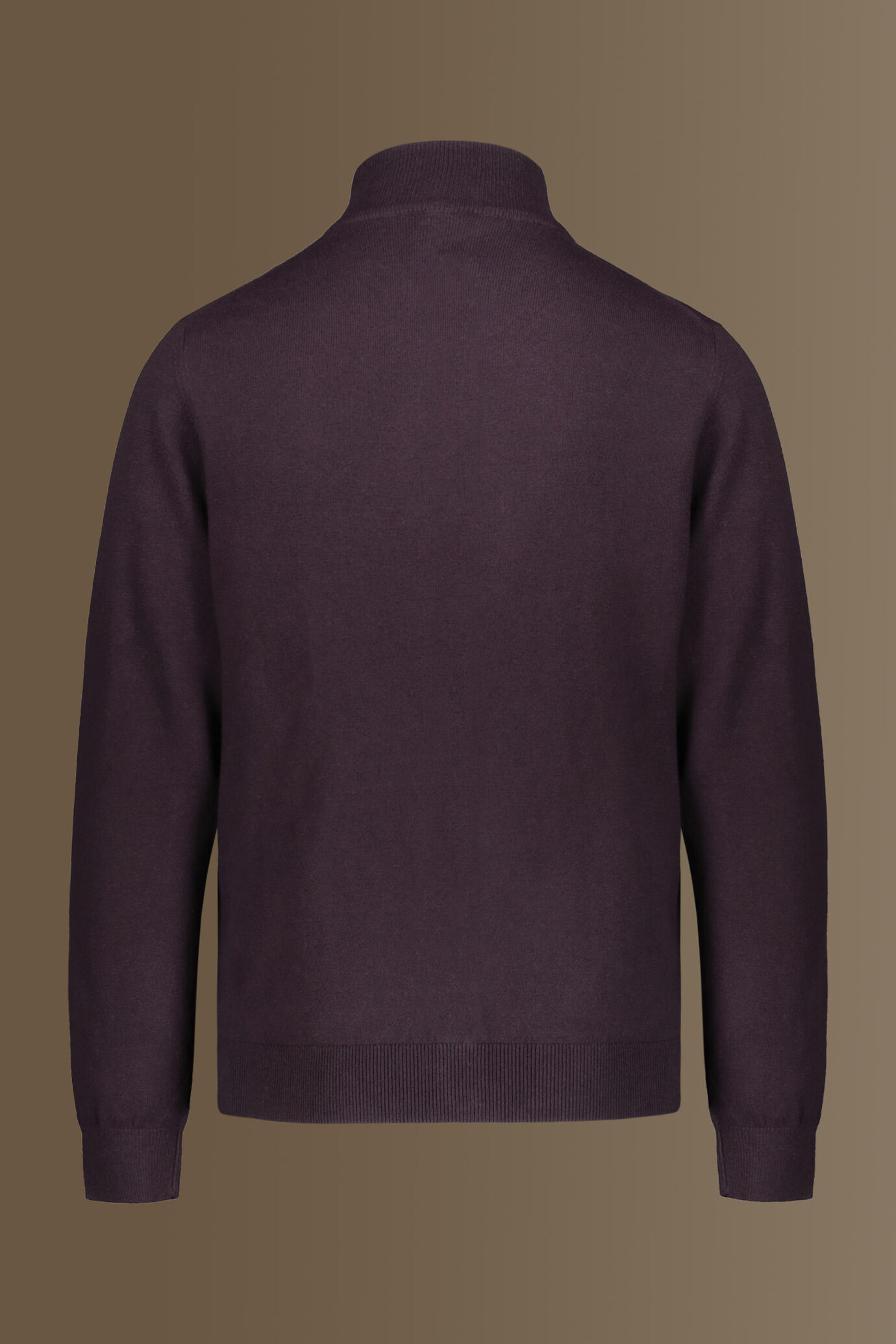 Cardigan with high collar in cotton -wool blend image number 4