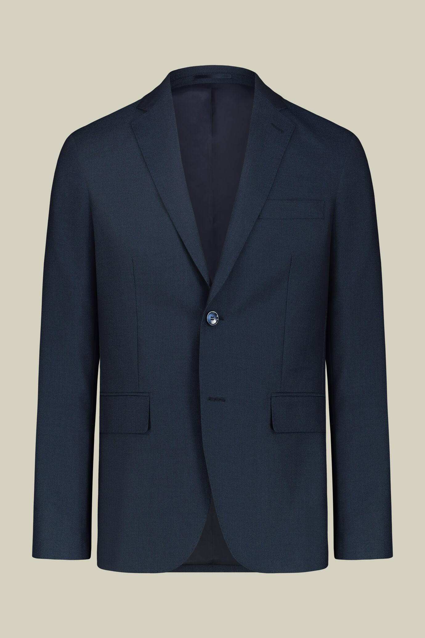 Men's single-breasted suit with birdseye pattern, regular fit image number 0
