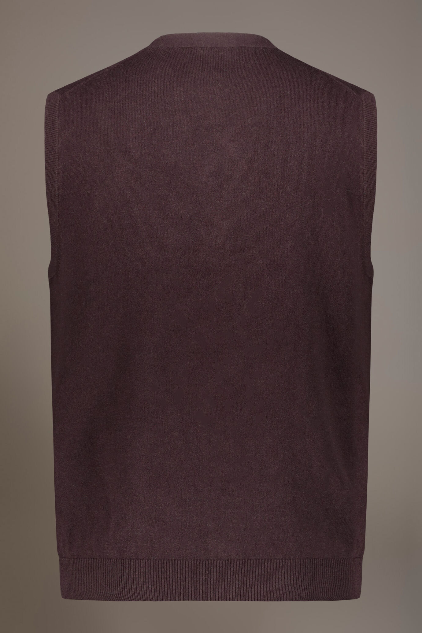 Gilet a maglia scollo a V misto lana image number 4