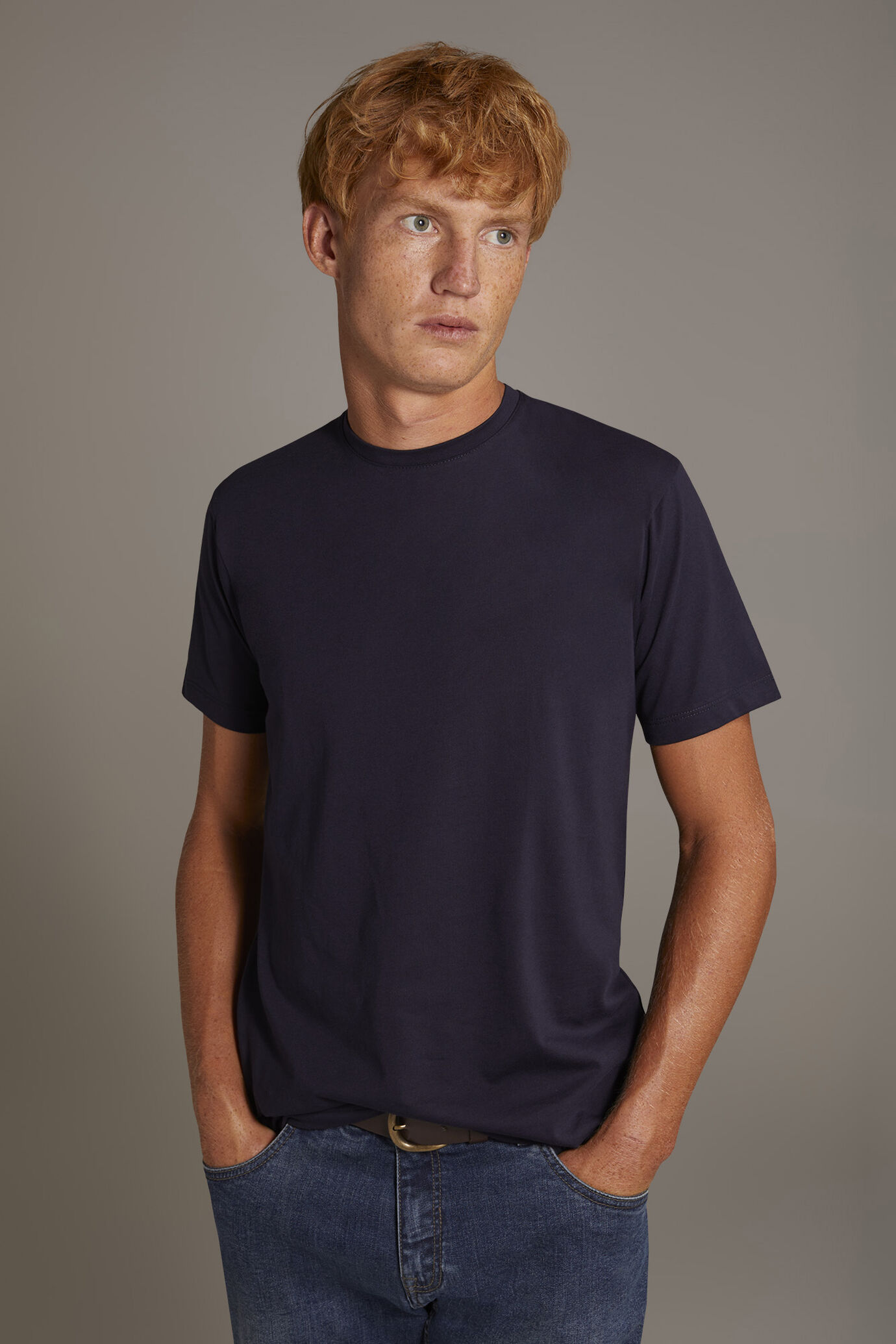 T-shirt girocollo 100% cotone made in Italy image number 0