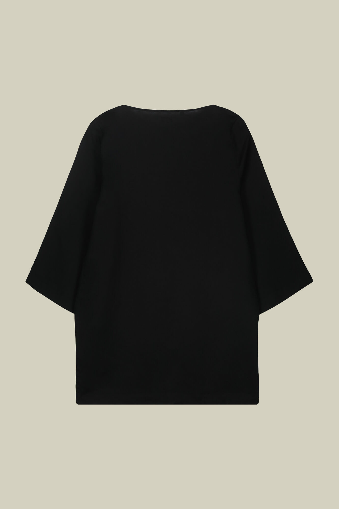 Robe courte pour femme, modèle en trapèze avec manches trois-quarts et fentes image number 5
