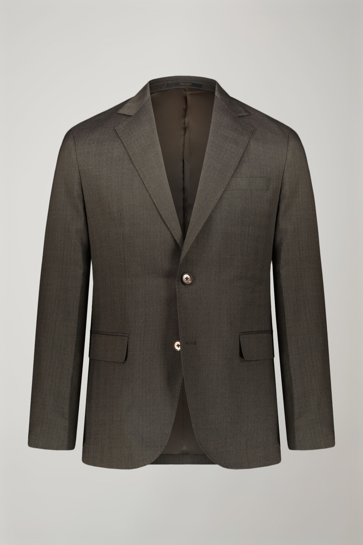 Regular fit single-breasted suit in prince of wales fabric image number 0