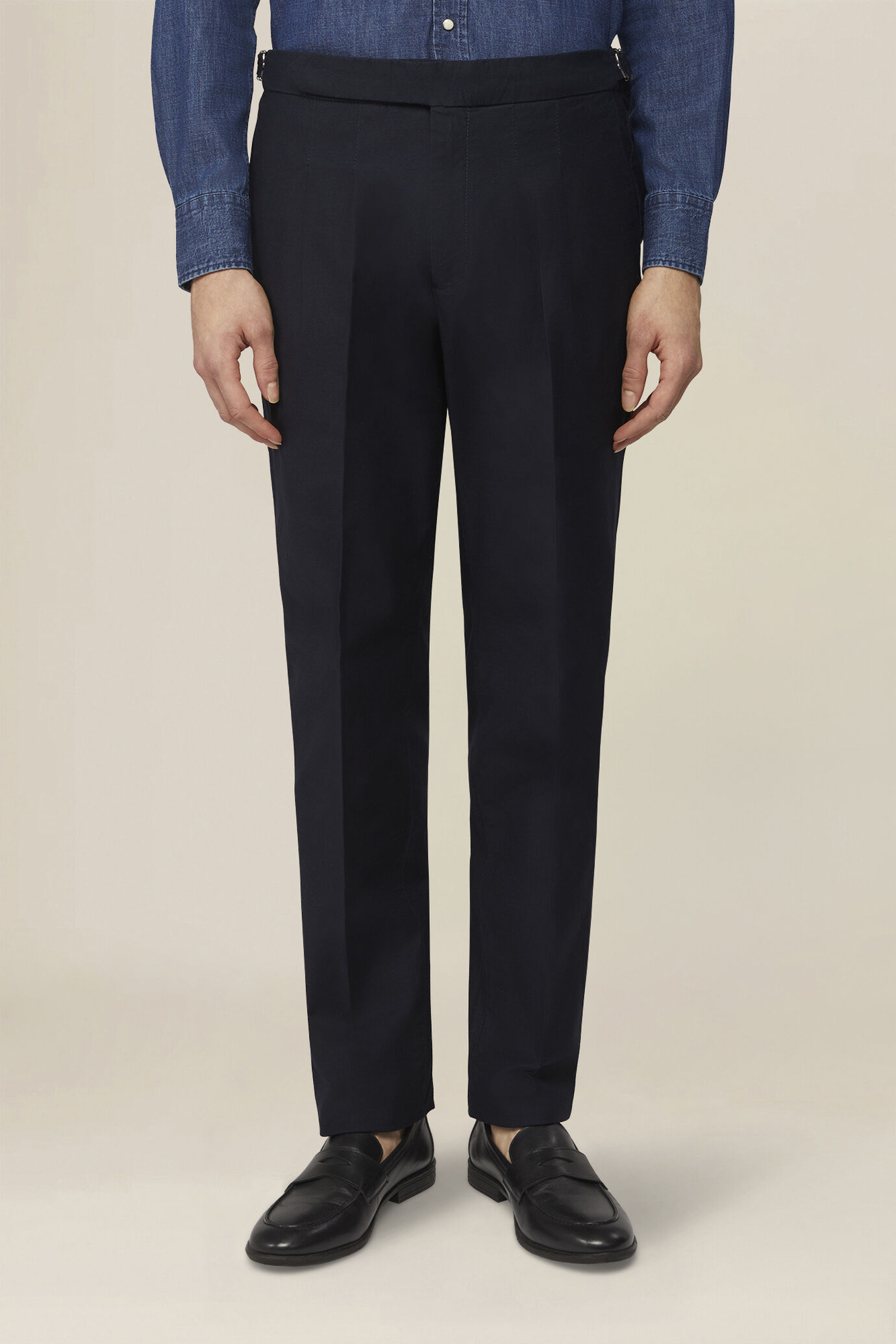 Pantalon pour homme &agrave; double pinces et boucles lat&eacute;rales image number 1