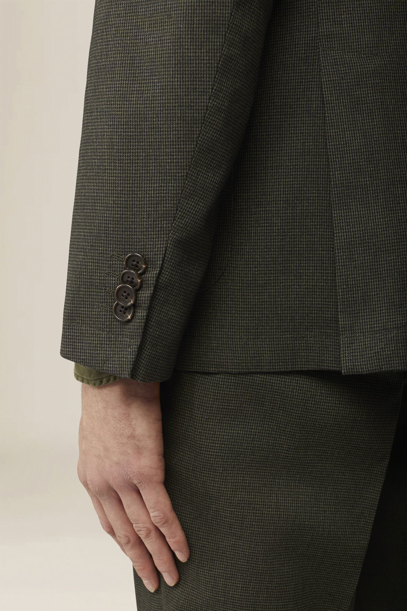 Veste homme &agrave; simple boutonnage en micro pied-de-poule image number 3