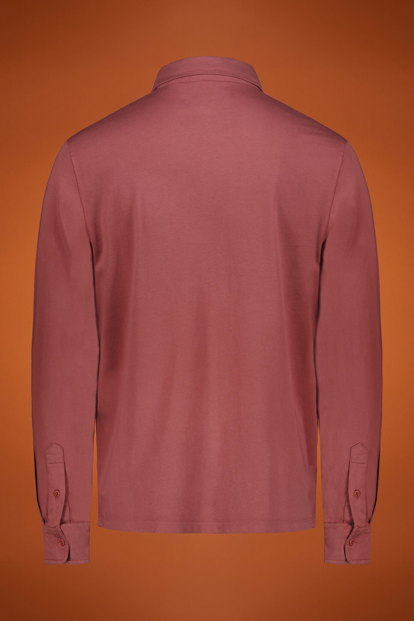 Polo homme &agrave; manches longues en 100&nbsp;% coton coupe r&eacute;guli&egrave;re image number 1