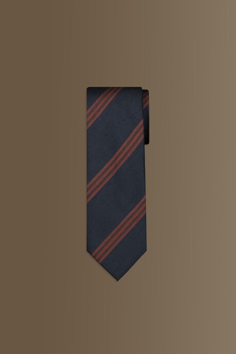 Cravatta con tessuto effetto lana - regimental